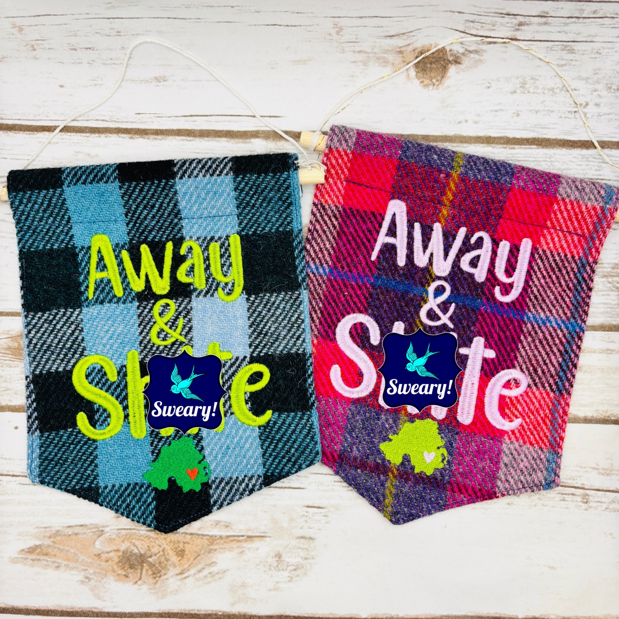 Away & Shite - Pennant Wall Hanging