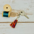 Multicoloured Harris Tweed Tassel Keyring