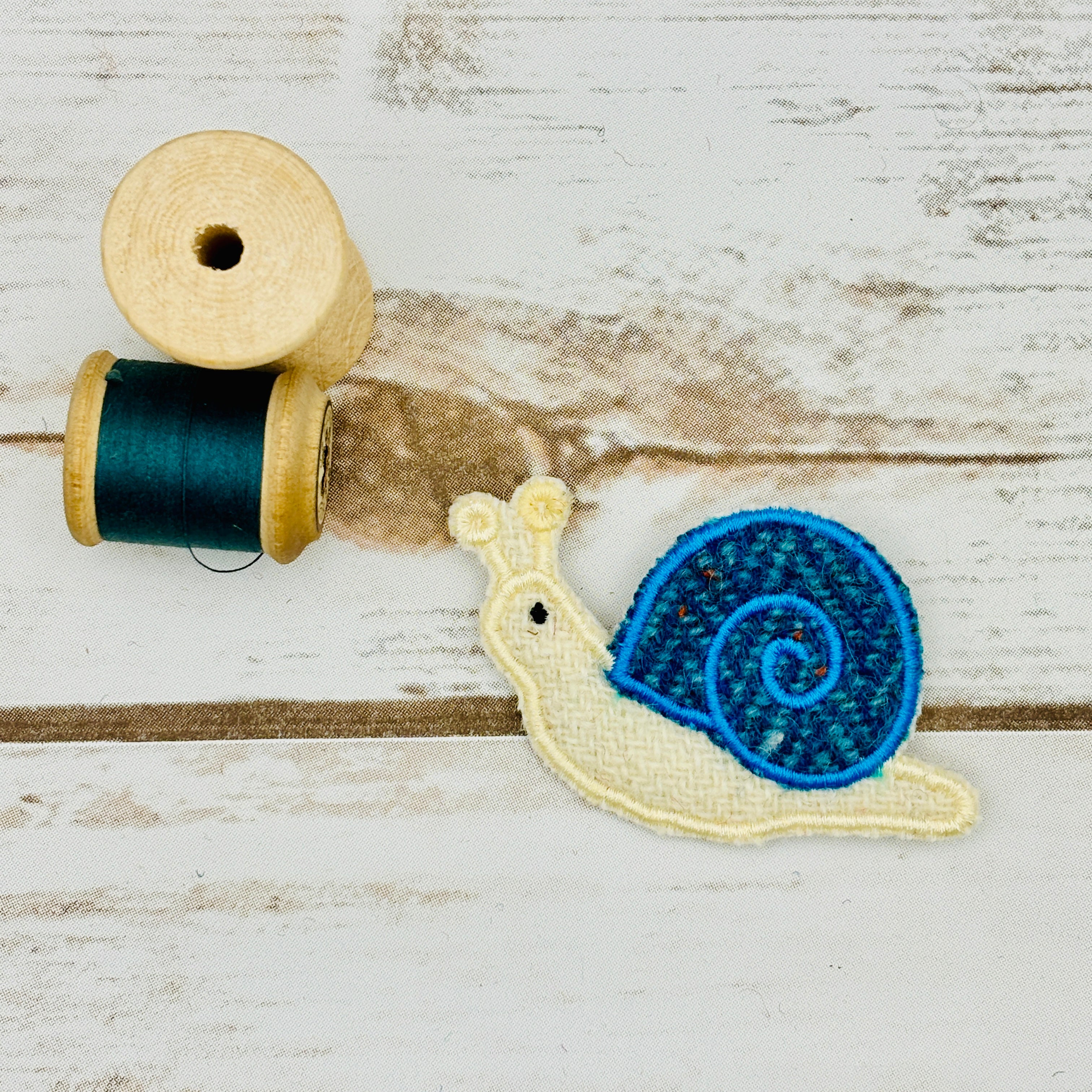 Snails - Harris Tweed Brooch