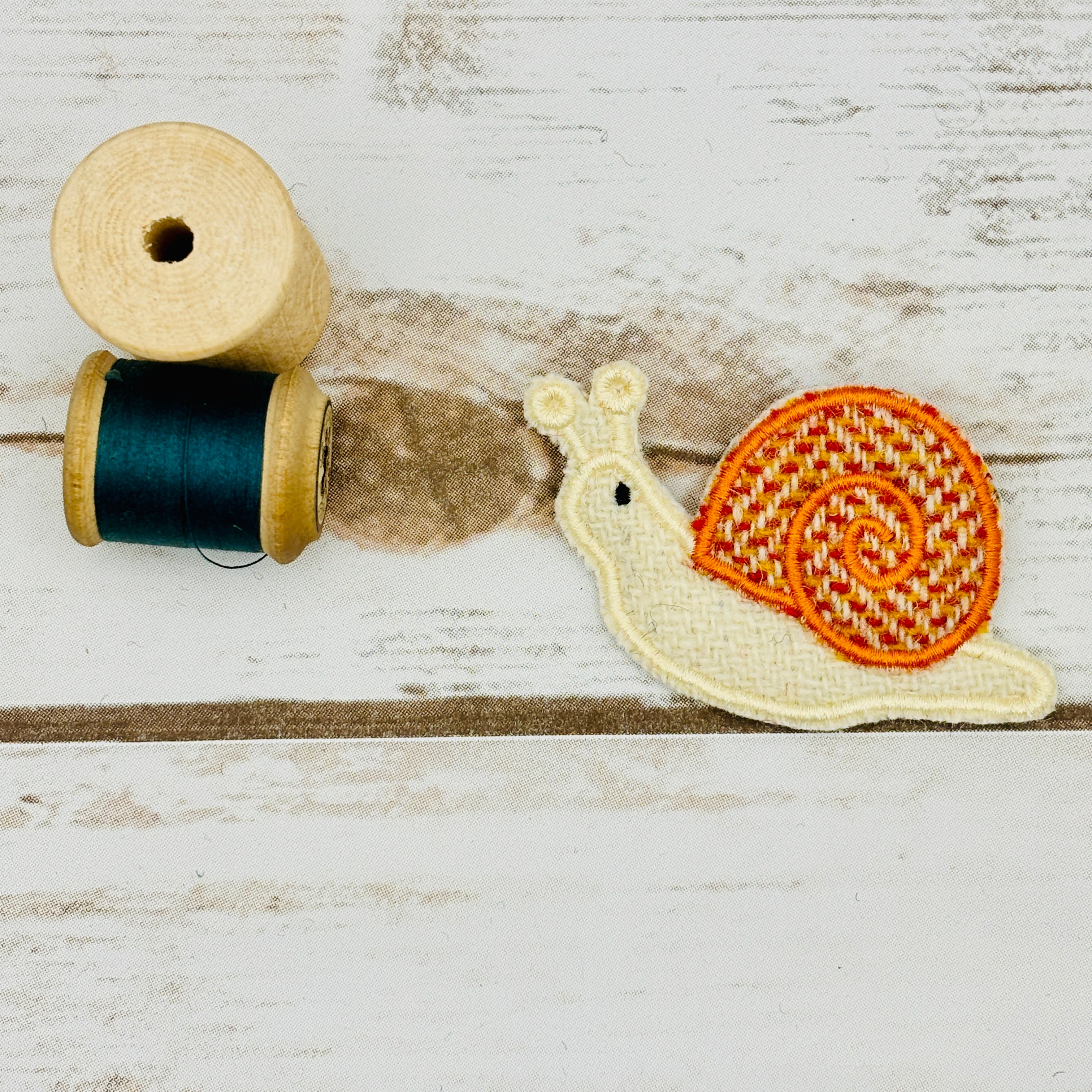 Snails - Harris Tweed Brooch