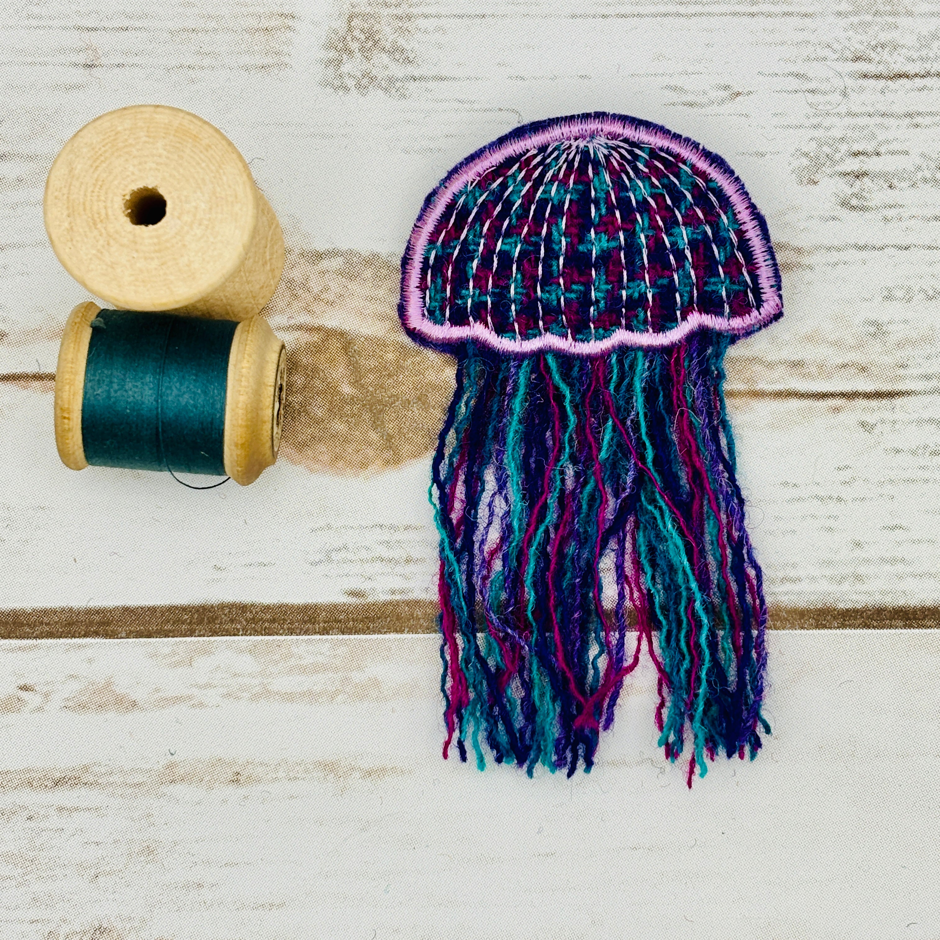Jellyfish - Harris Tweed Brooch