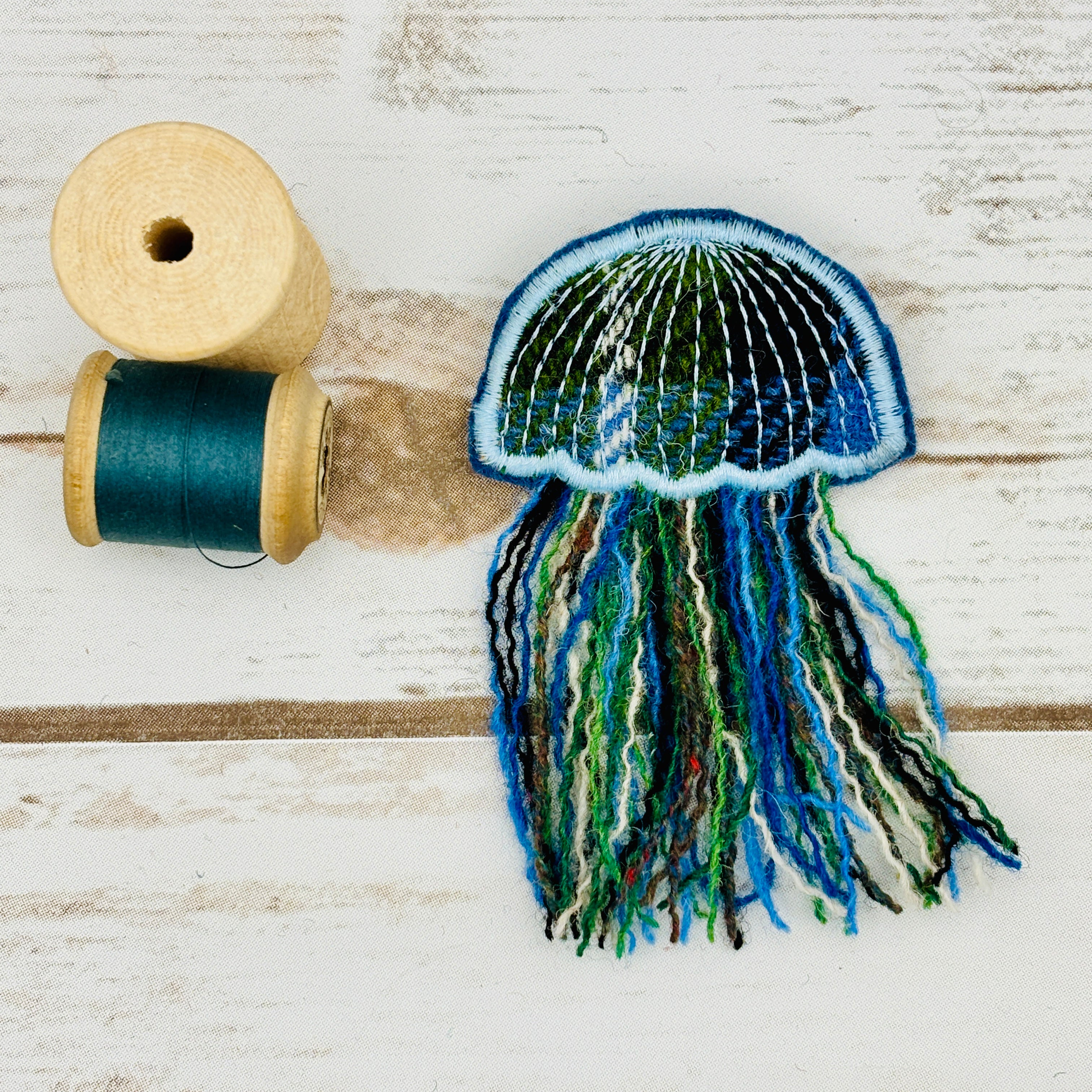 Jellyfish - Harris Tweed Brooch