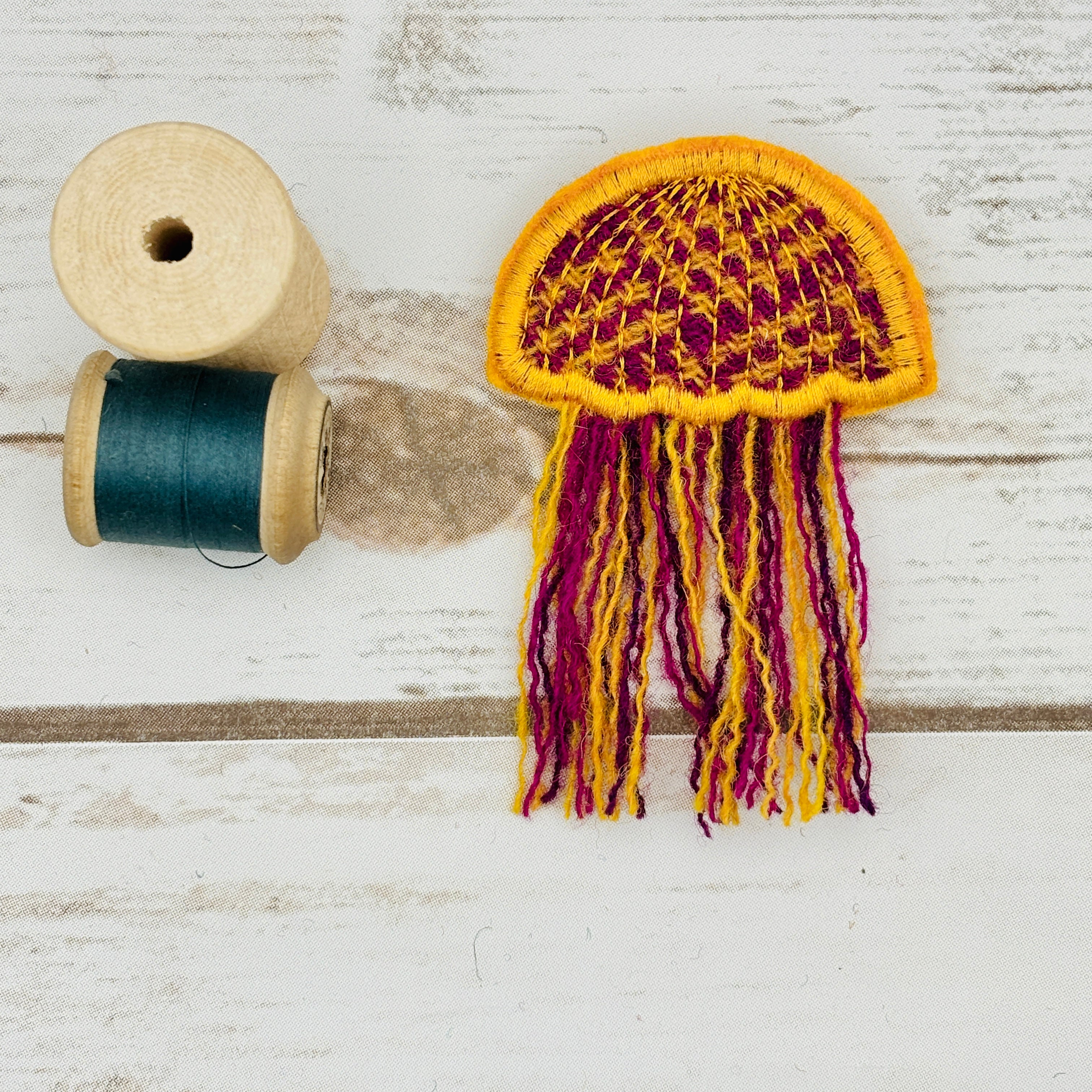 Jellyfish - Harris Tweed Brooch