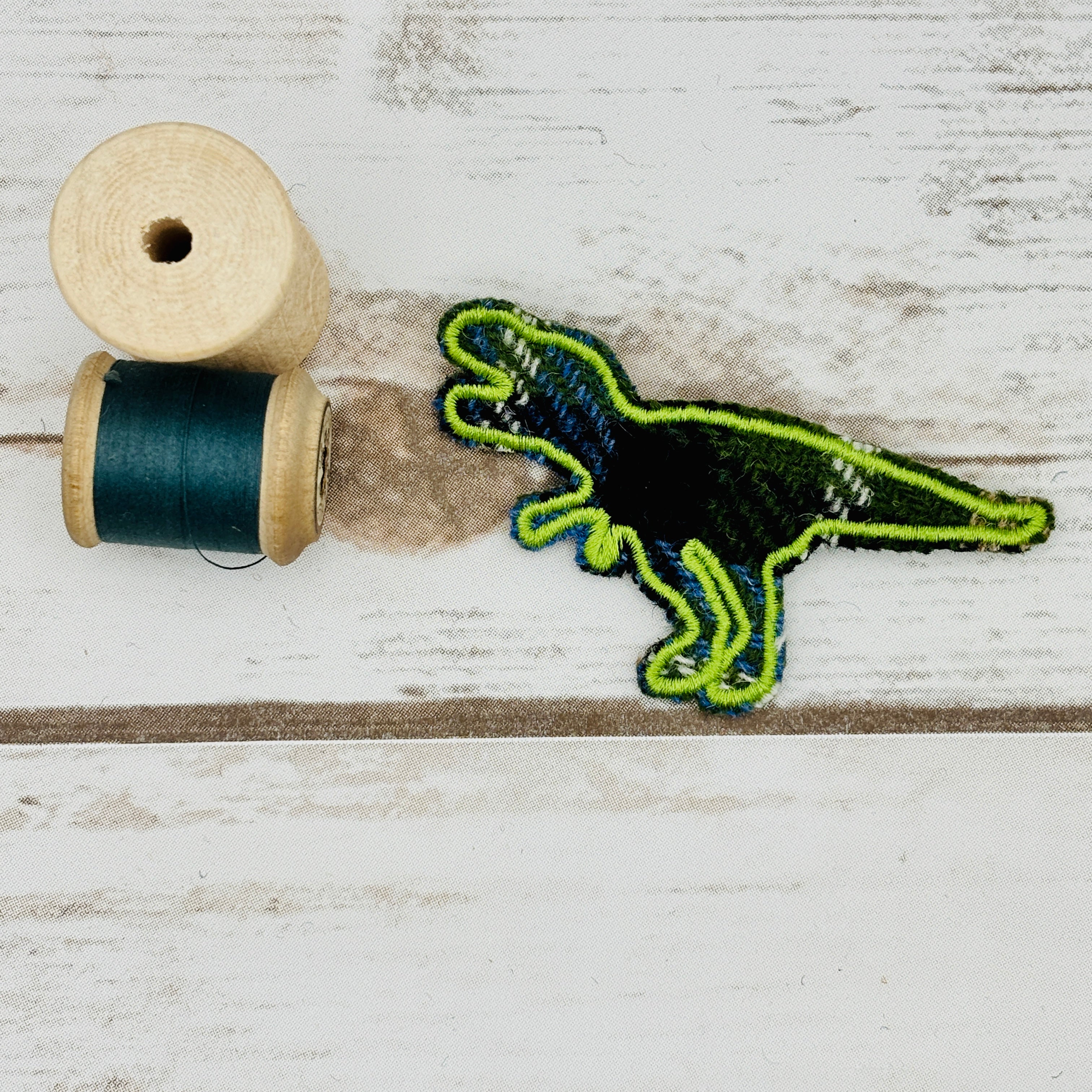 T-Rex - Harris Tweed Brooch