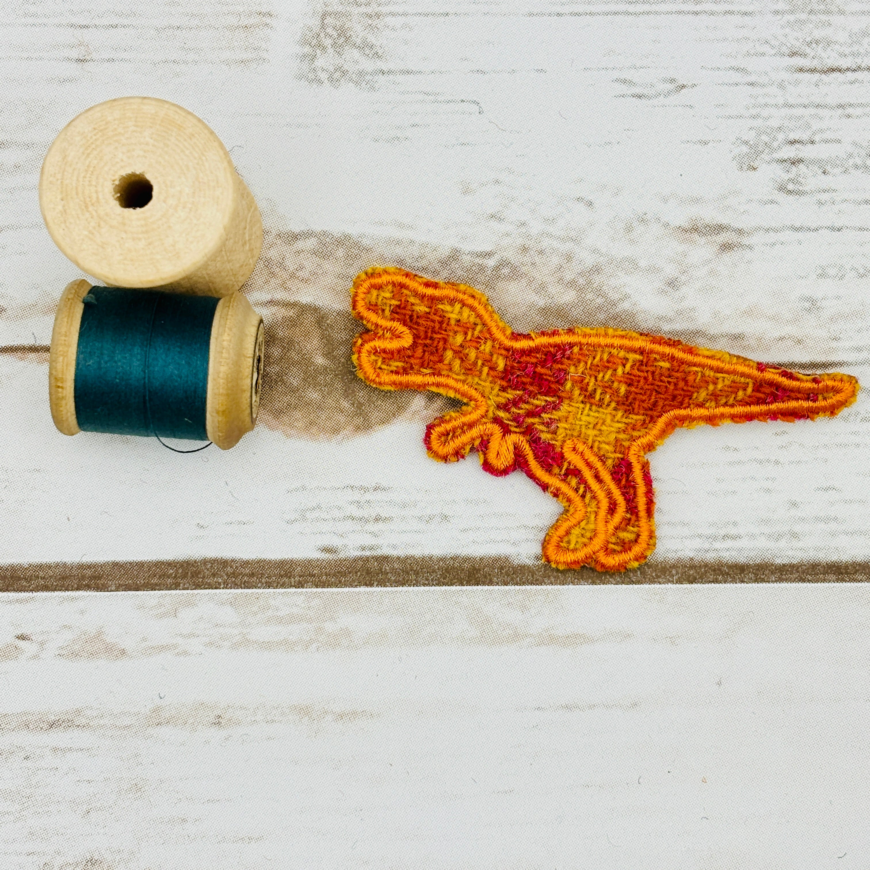 T-Rex - Harris Tweed Brooch