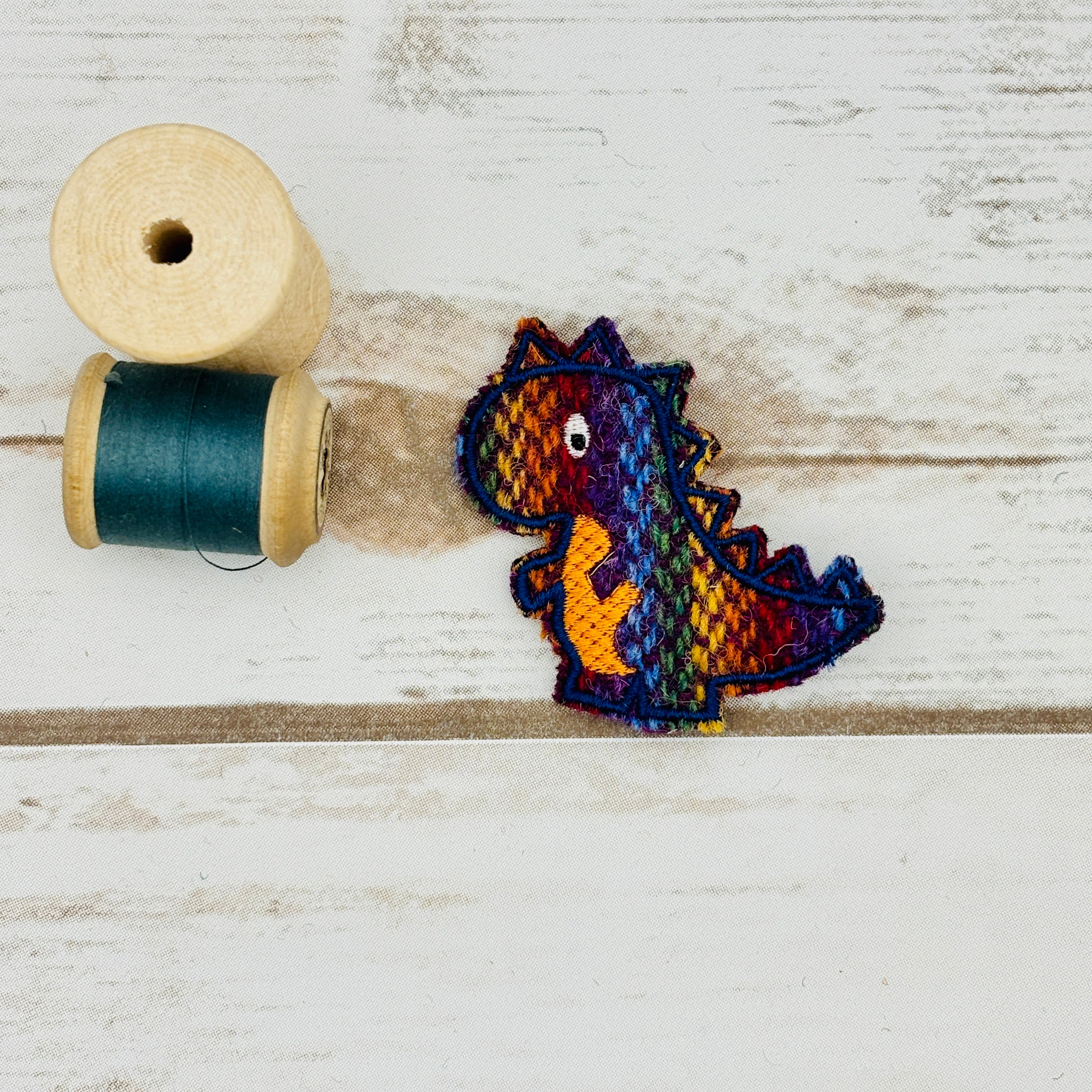 Little T-Rex - Harris Tweed Brooch