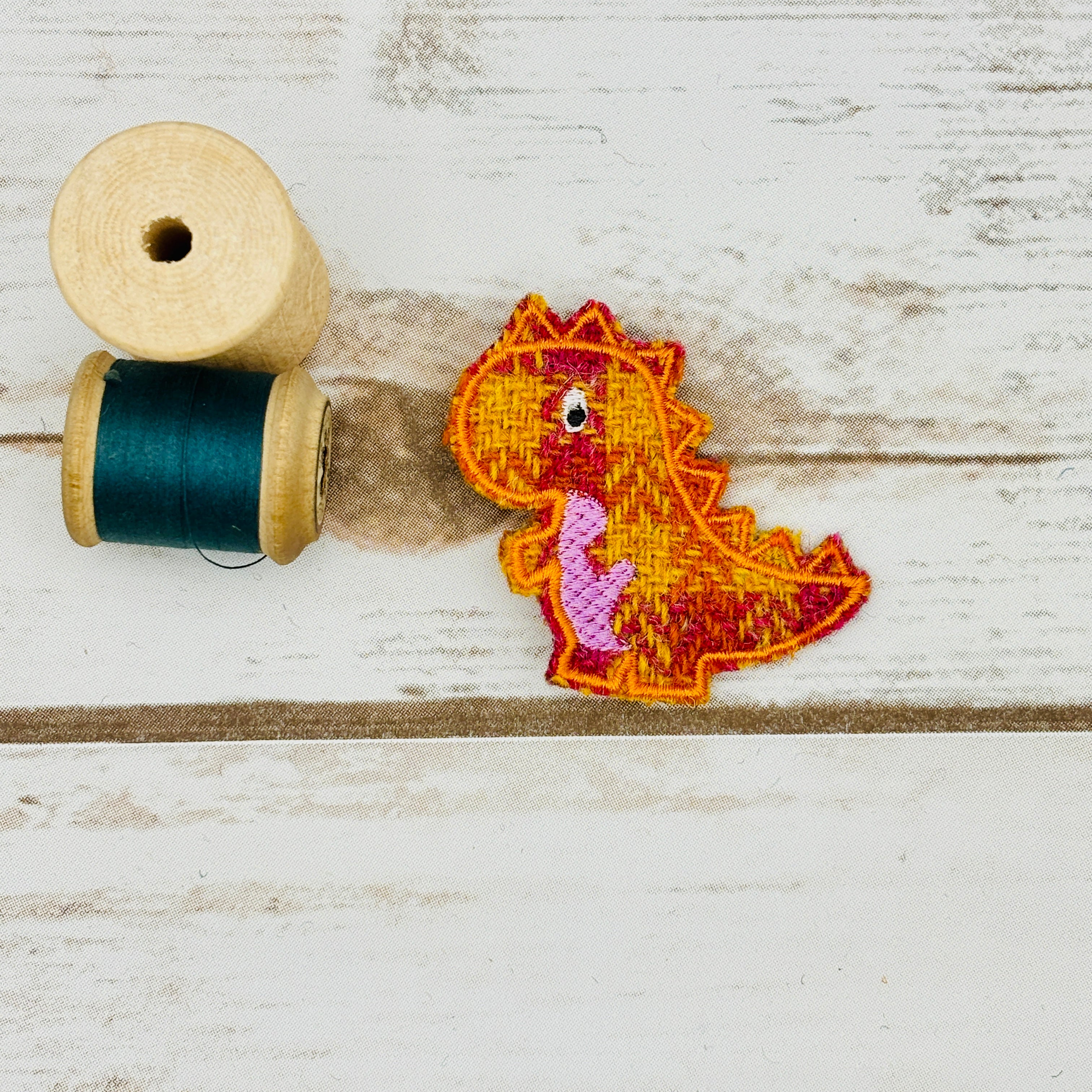 Little T-Rex - Harris Tweed Brooch