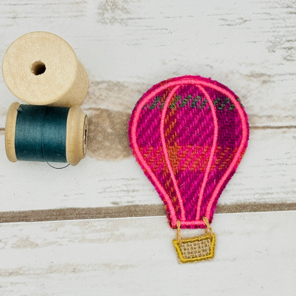 Hot Air Balloons - Harris Tweed Brooch