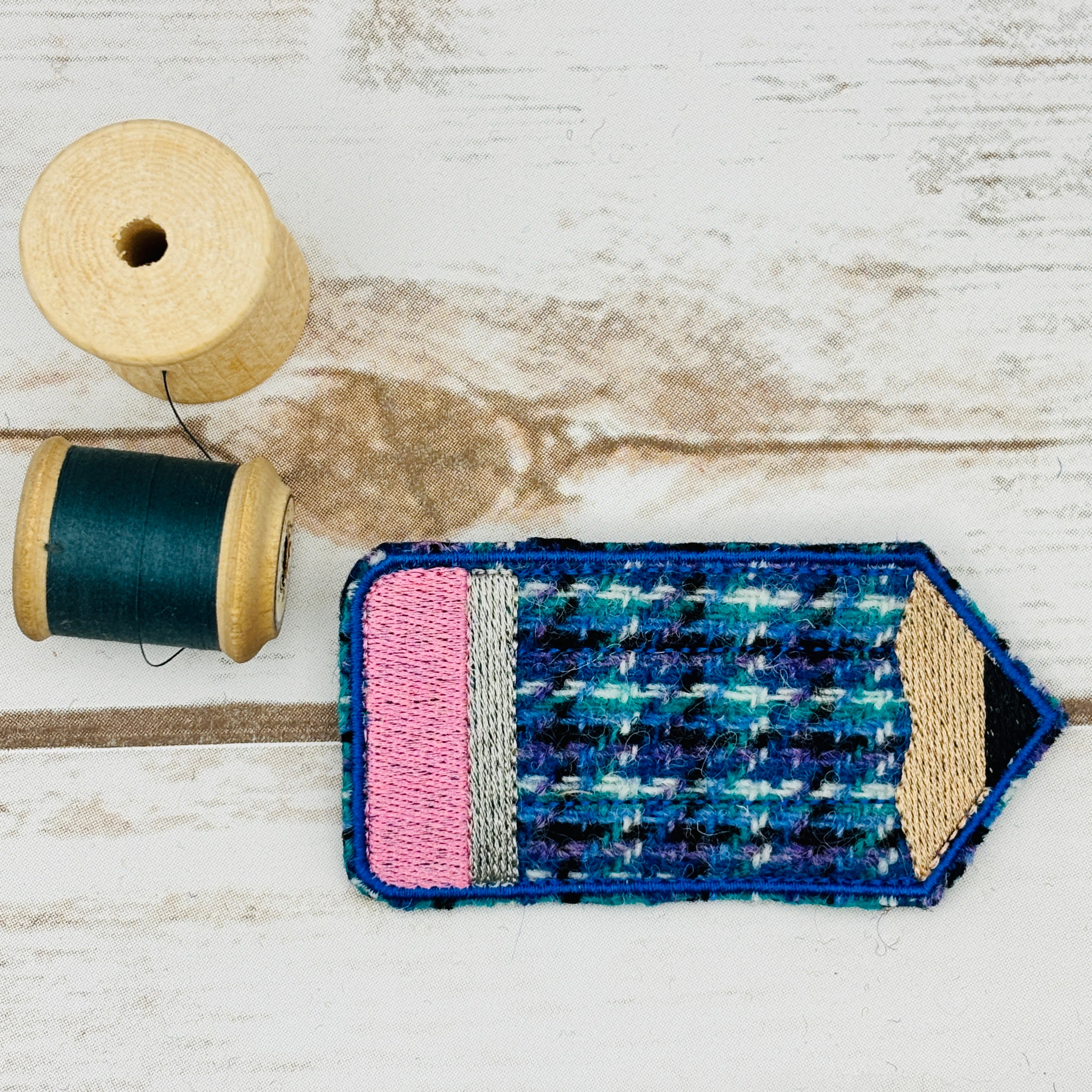 Pencil - Harris Tweed Brooch