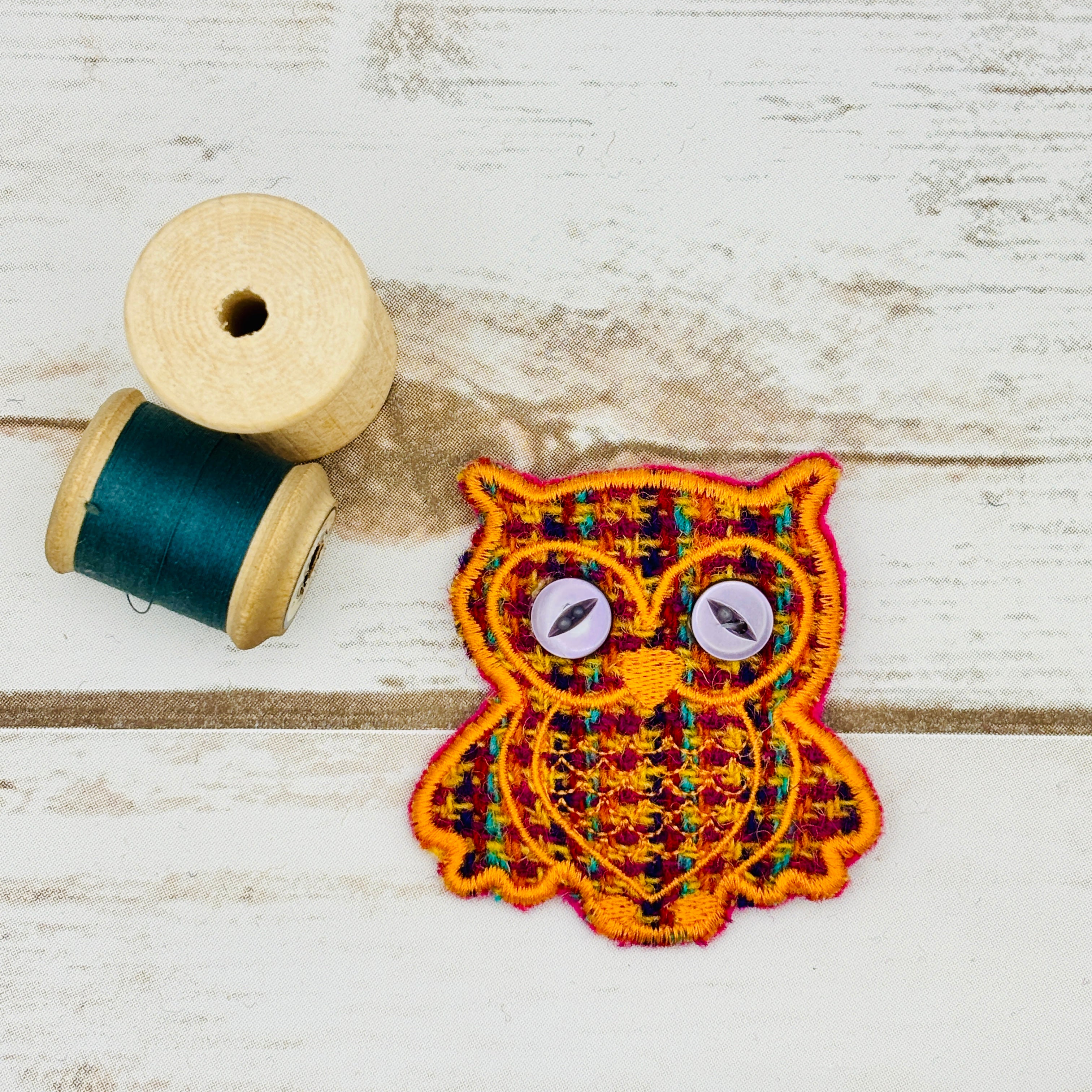 Owl - Harris Tweed Brooch