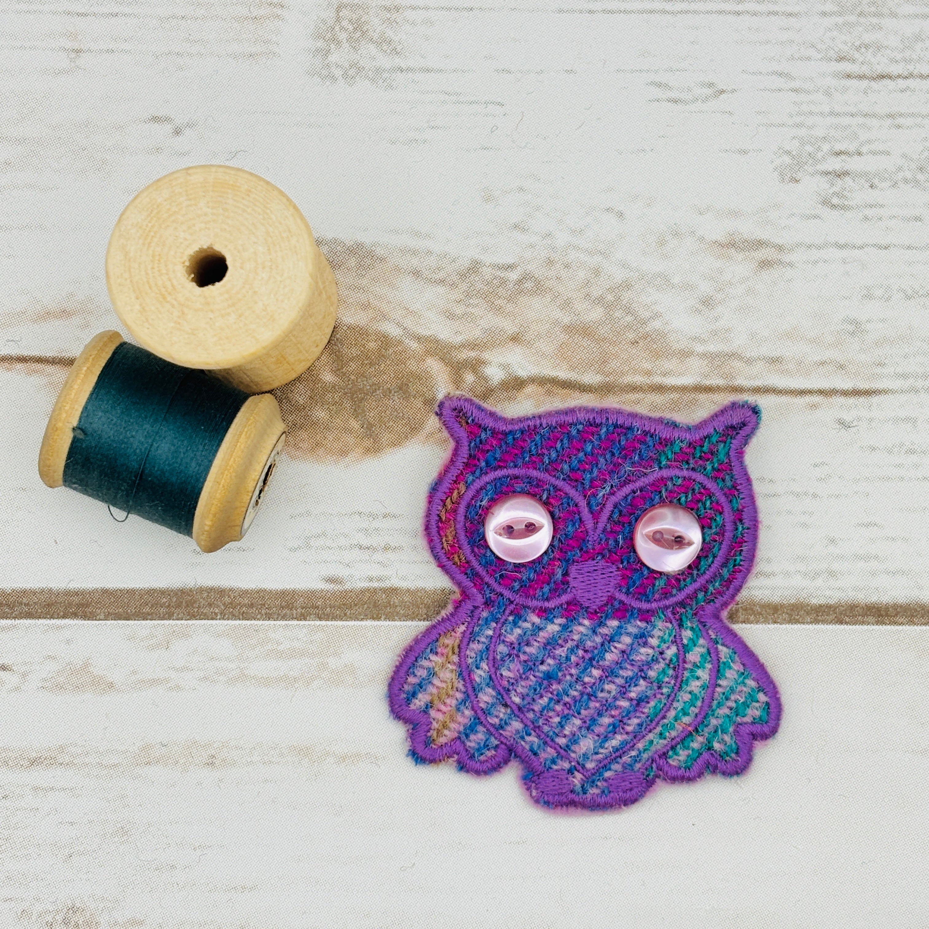 Owl - Harris Tweed Brooch