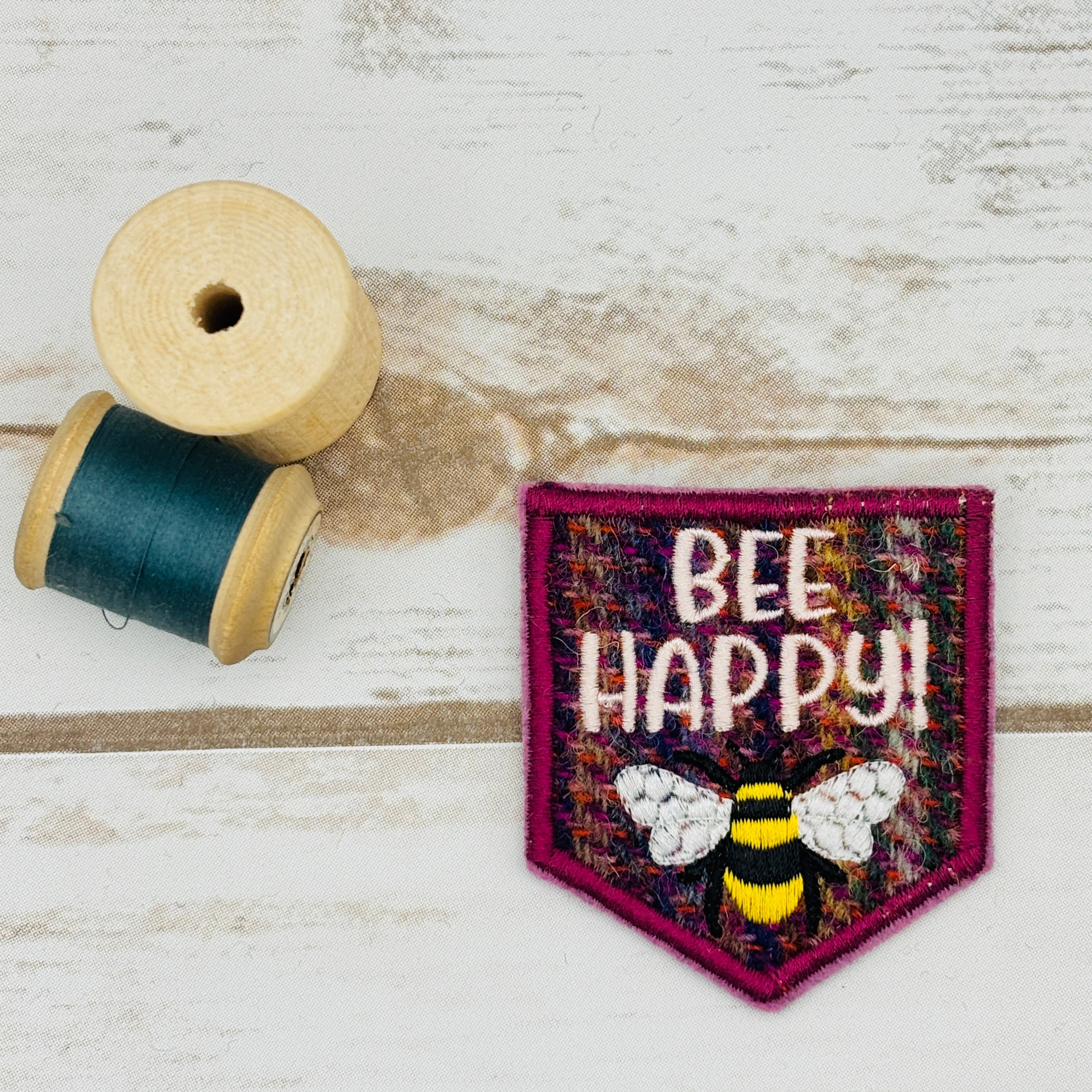 Bee Happy - Harris Tweed Brooch