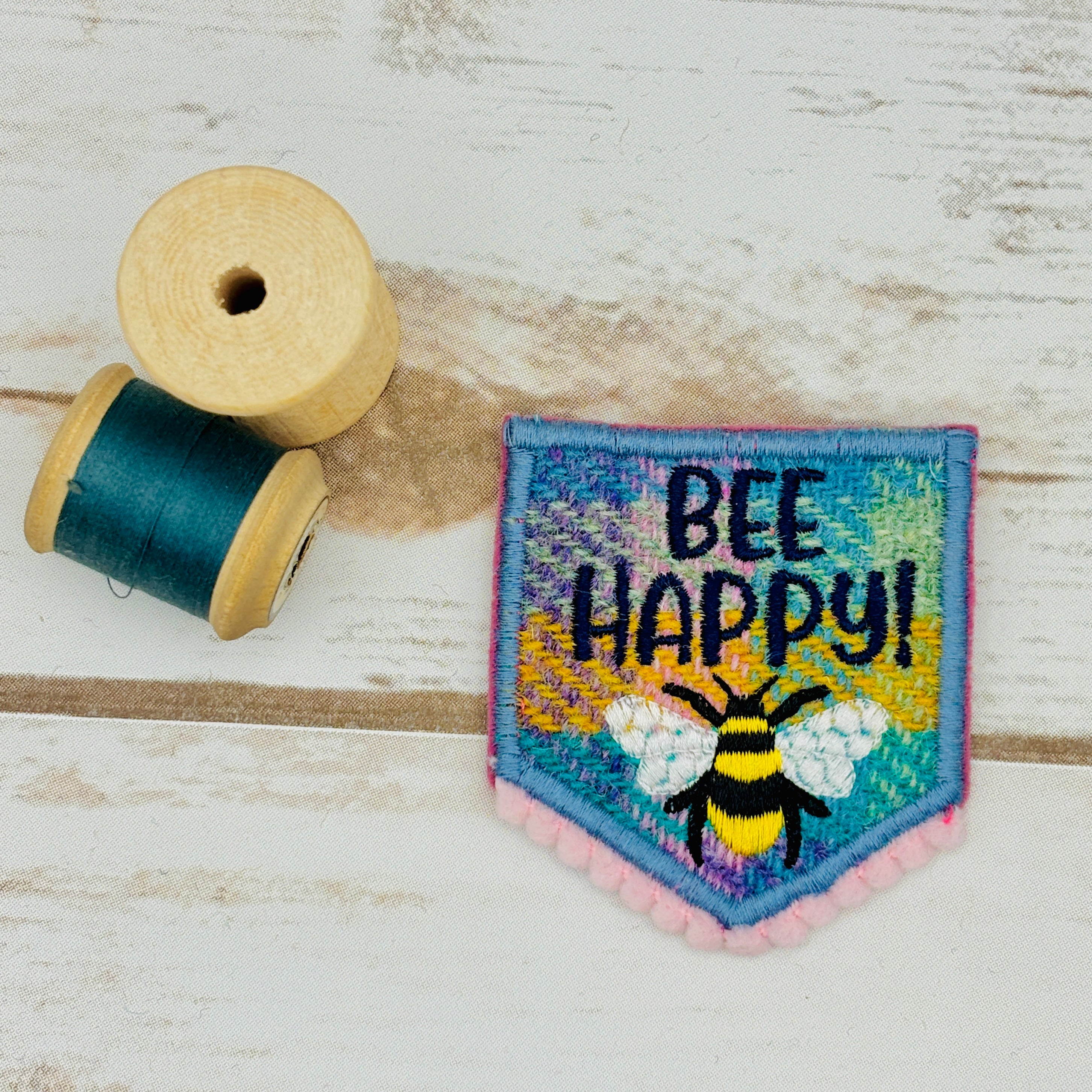 Bee Happy - Harris Tweed Brooch