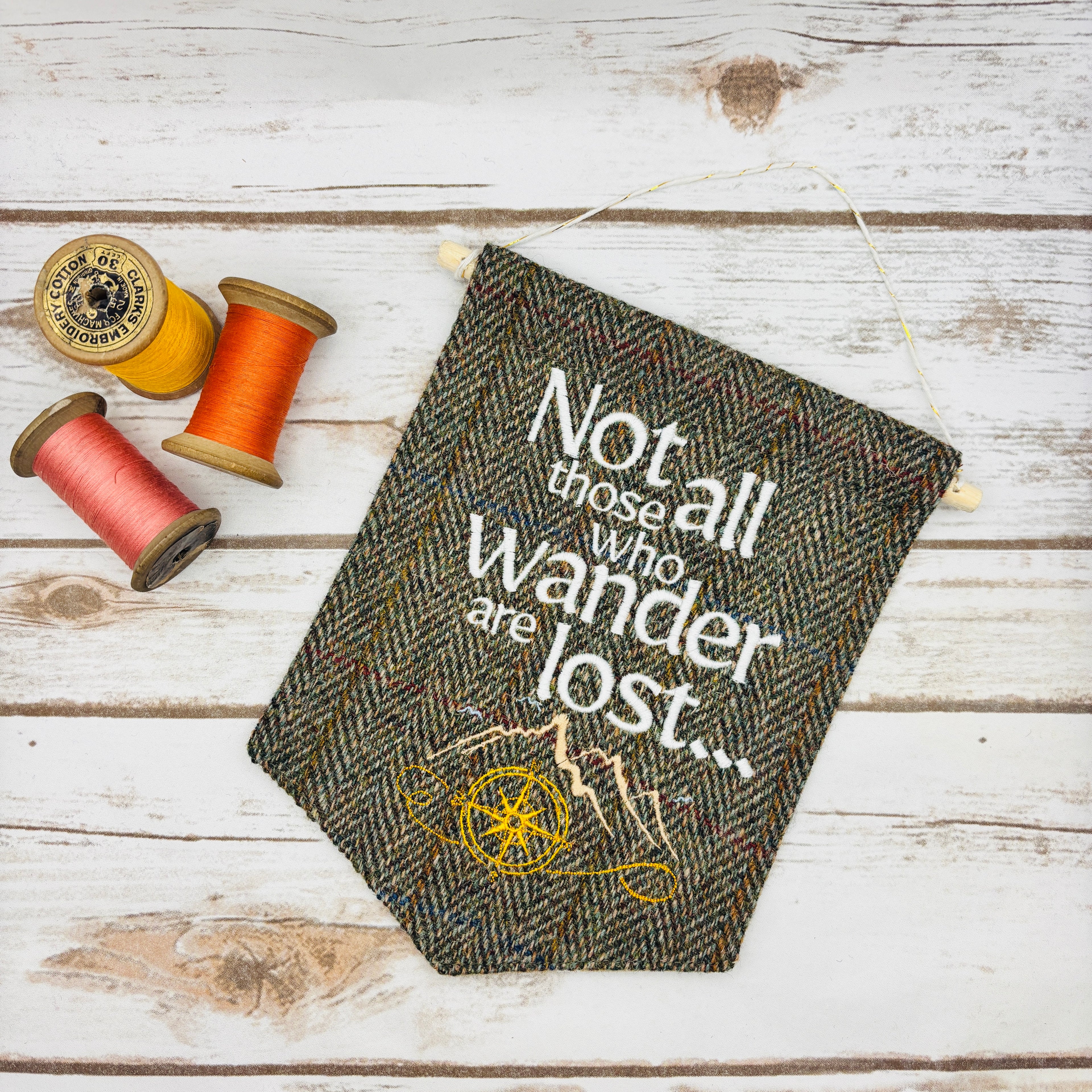 Not all those who wander are lost... - Pennant Wall Hanging