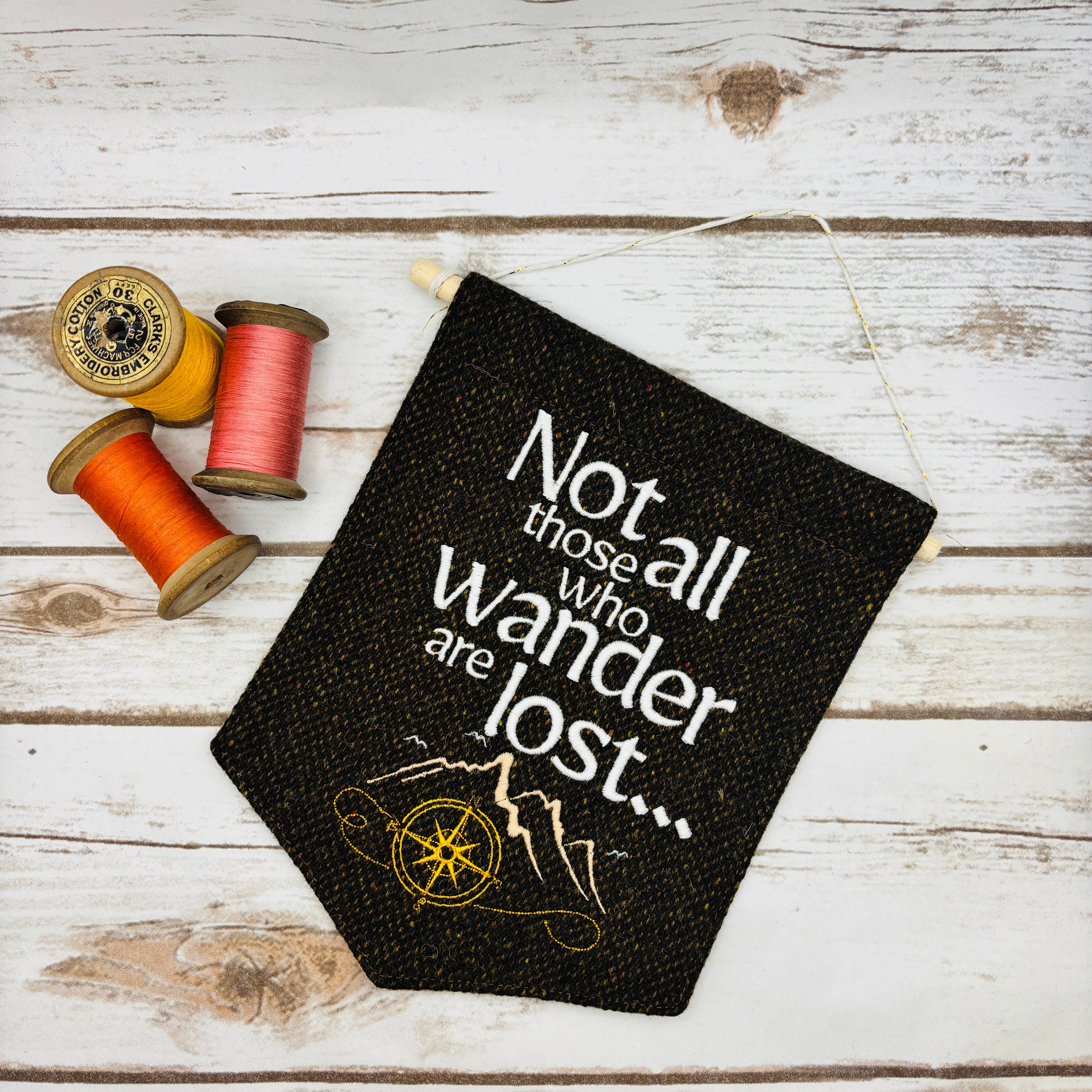 Not all those who wander are lost... - Pennant Wall Hanging