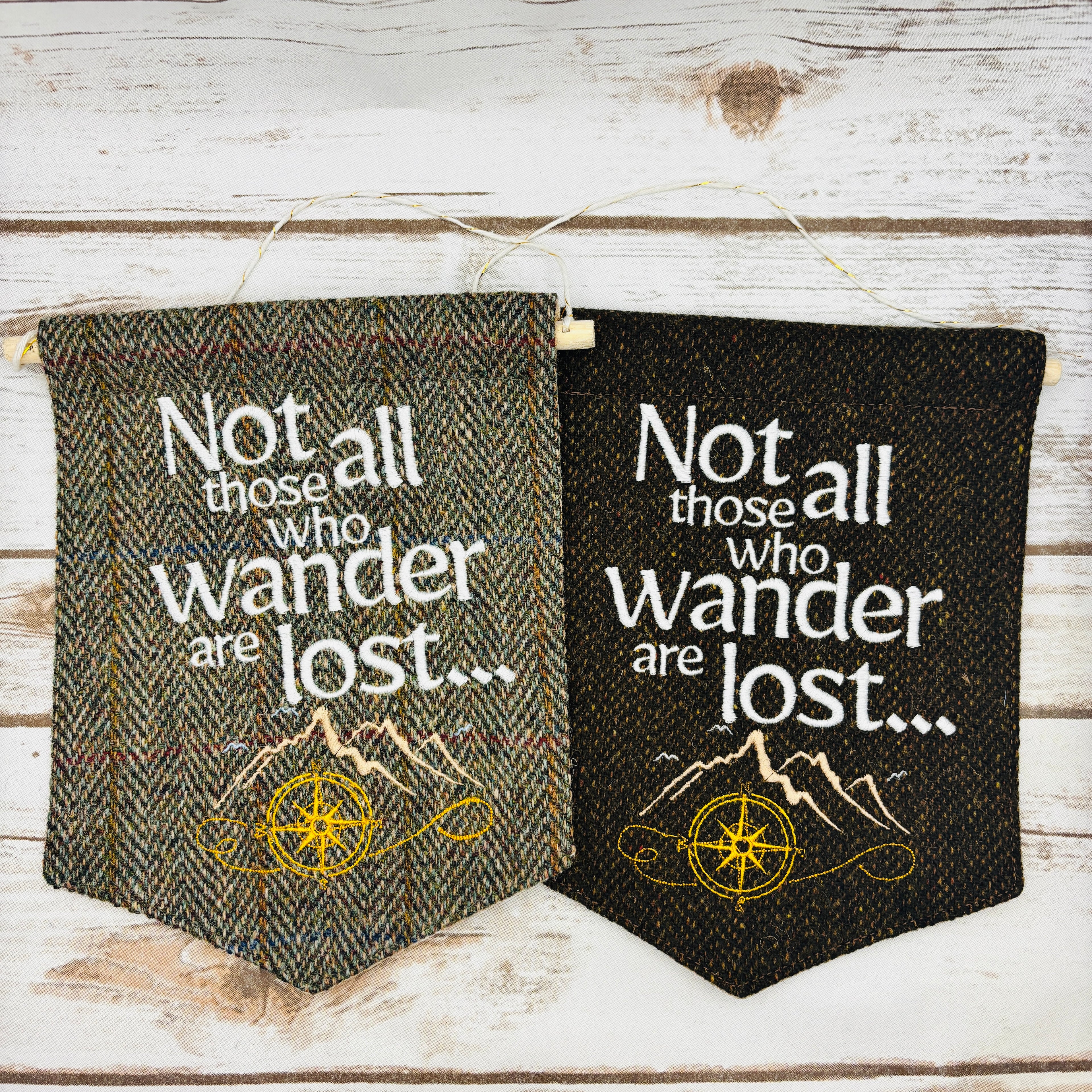 Not all those who wander are lost... - Pennant Wall Hanging