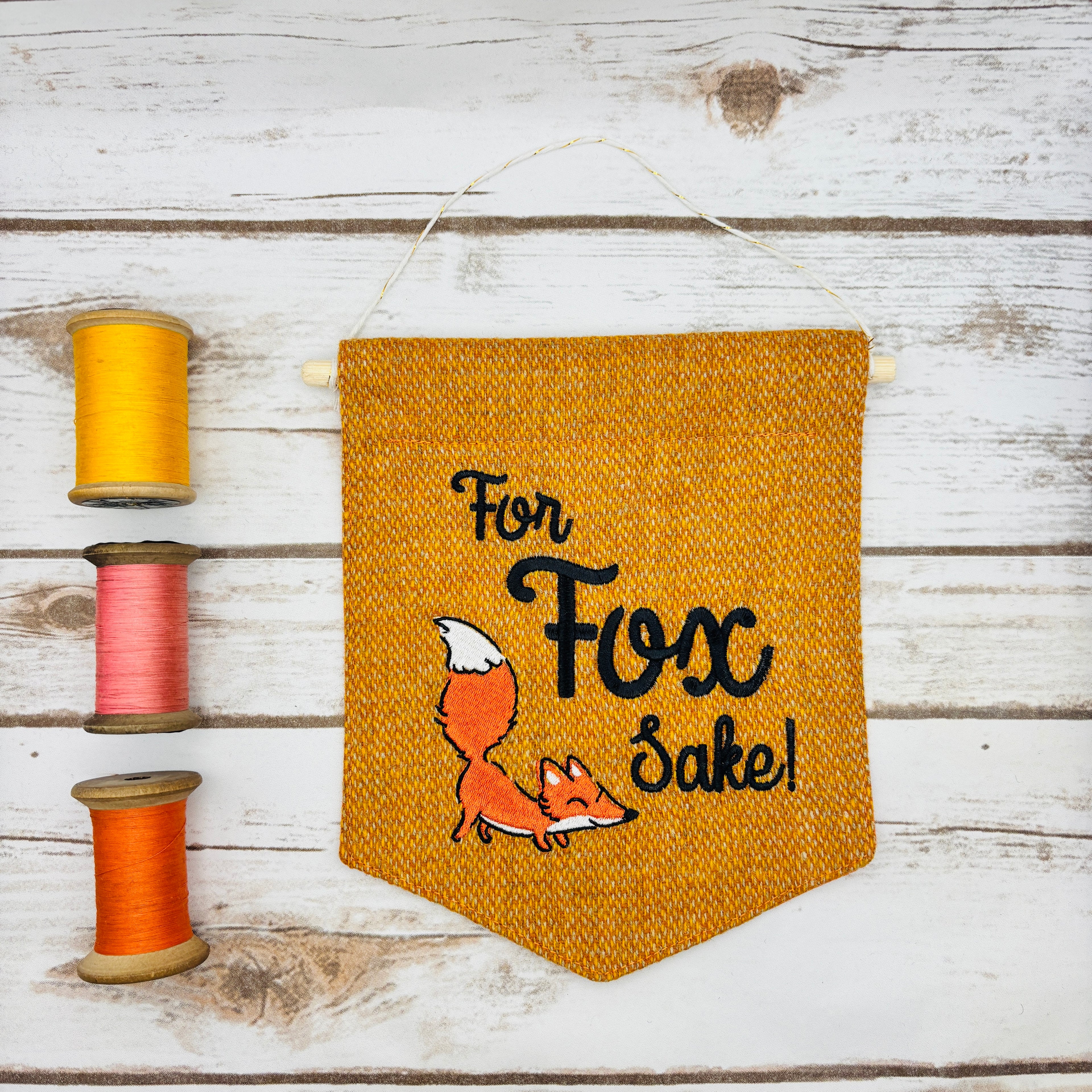For Fox Sake - Pennant Wall Hanging