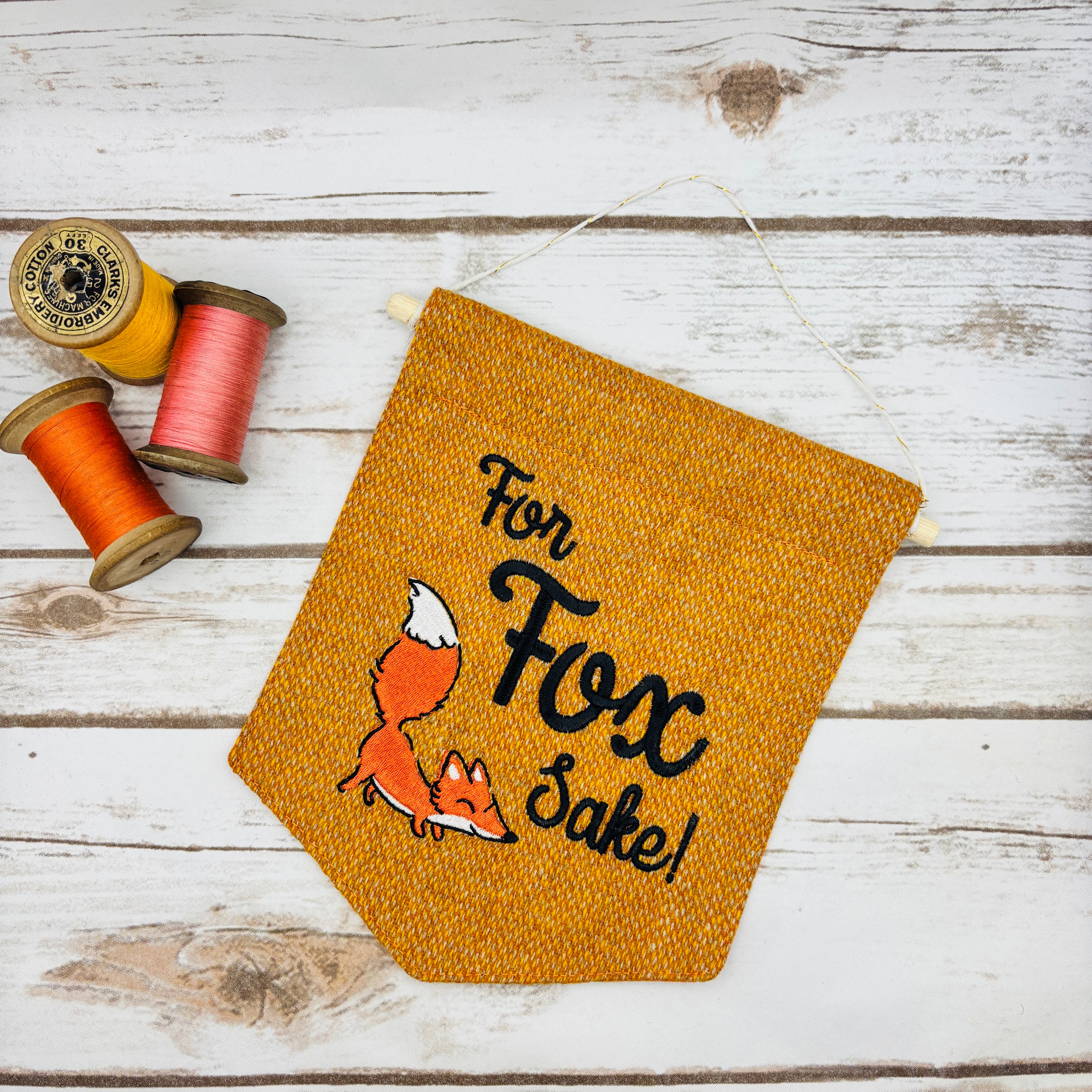 For Fox Sake - Pennant Wall Hanging