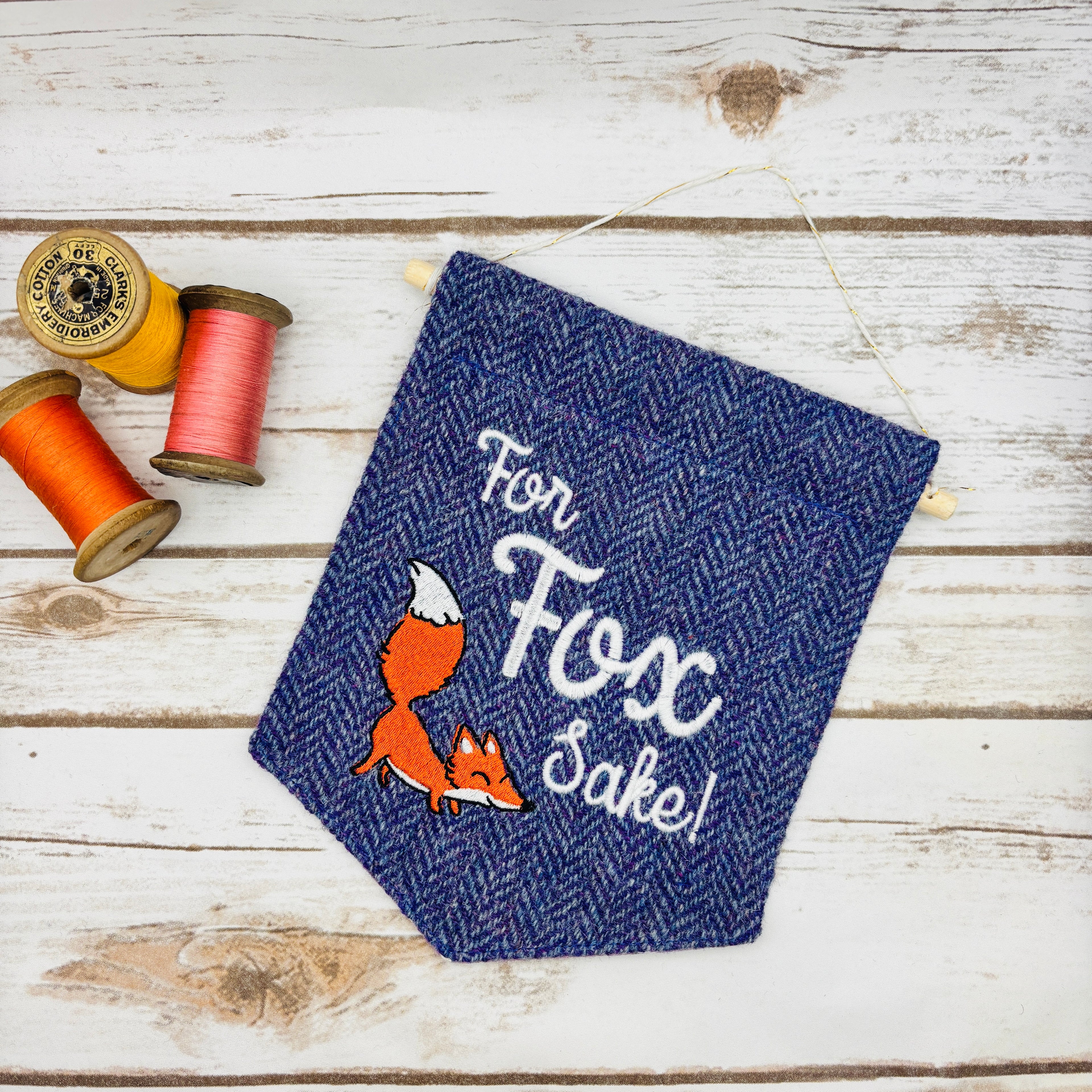 For Fox Sake - Pennant Wall Hanging