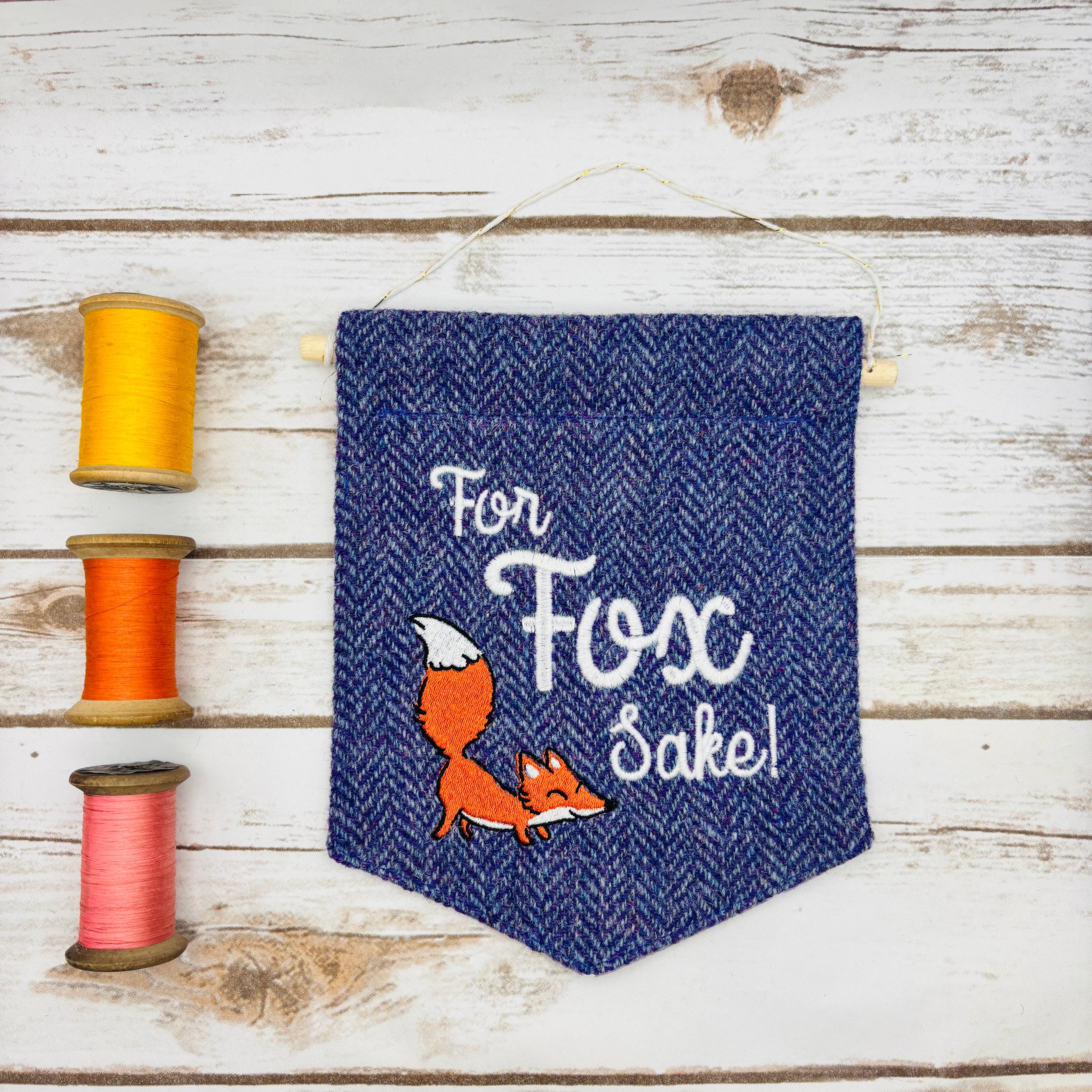 For Fox Sake - Pennant Wall Hanging