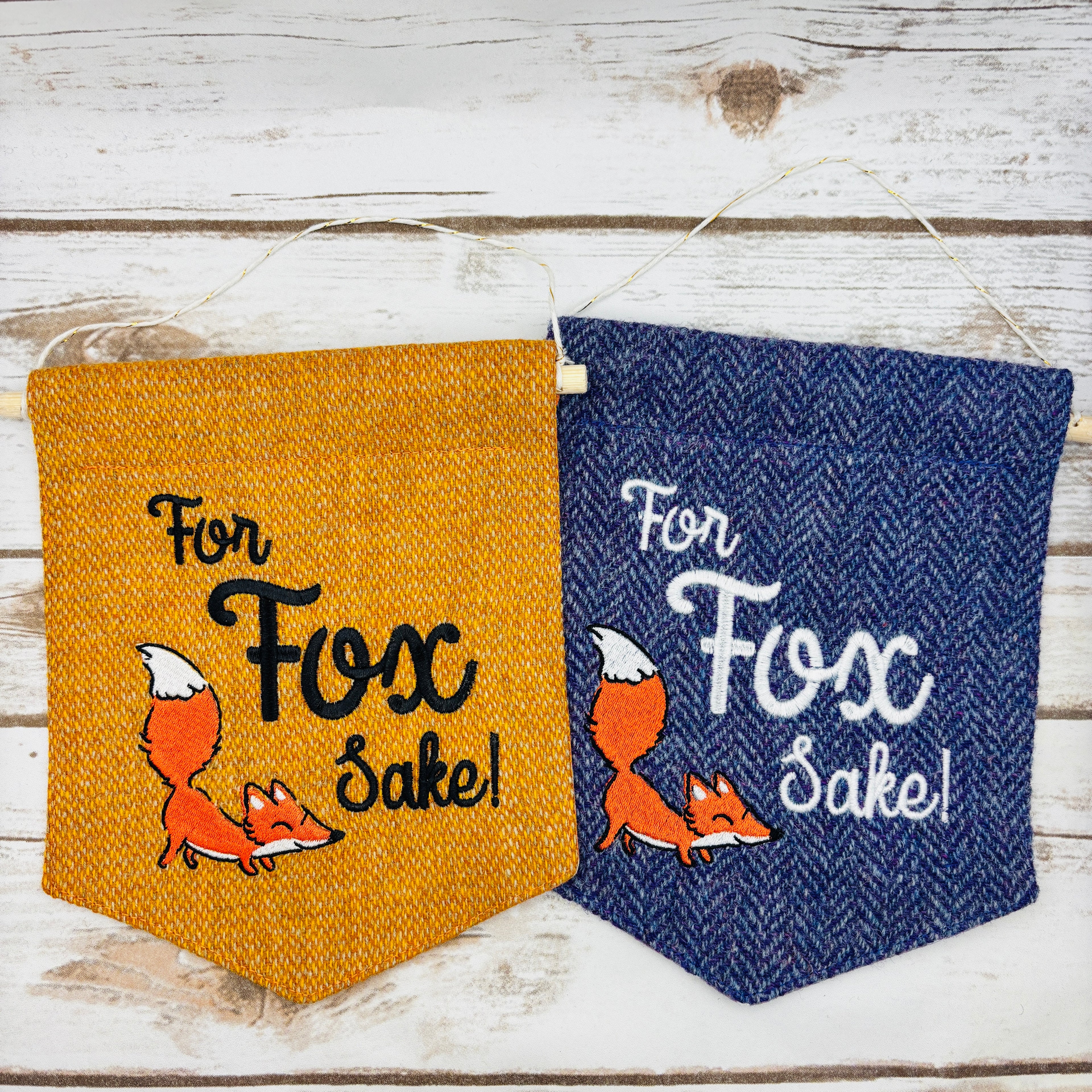 For Fox Sake - Pennant Wall Hanging