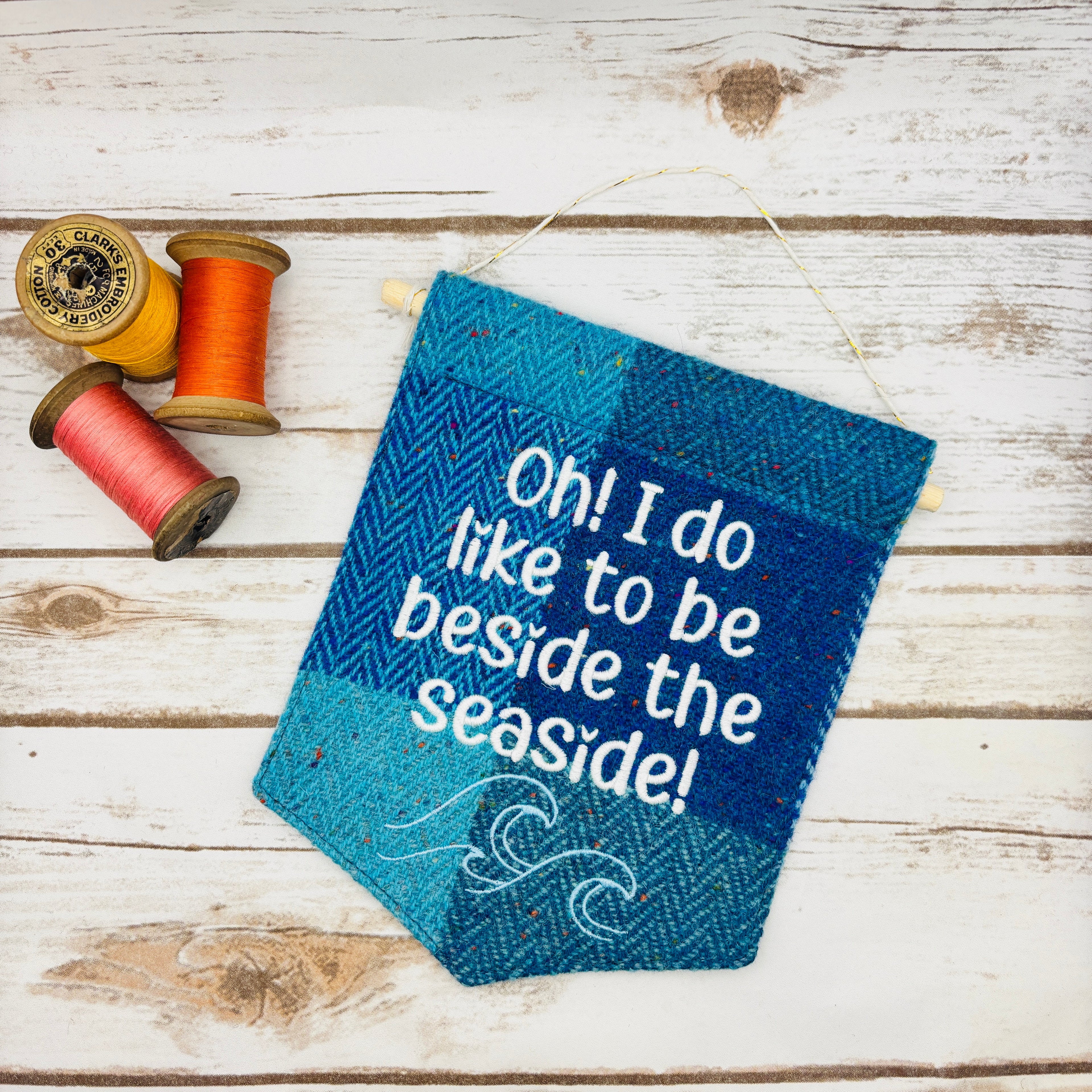 Oh! I do like to be beside the seaside! - Pennant Wall Hanging