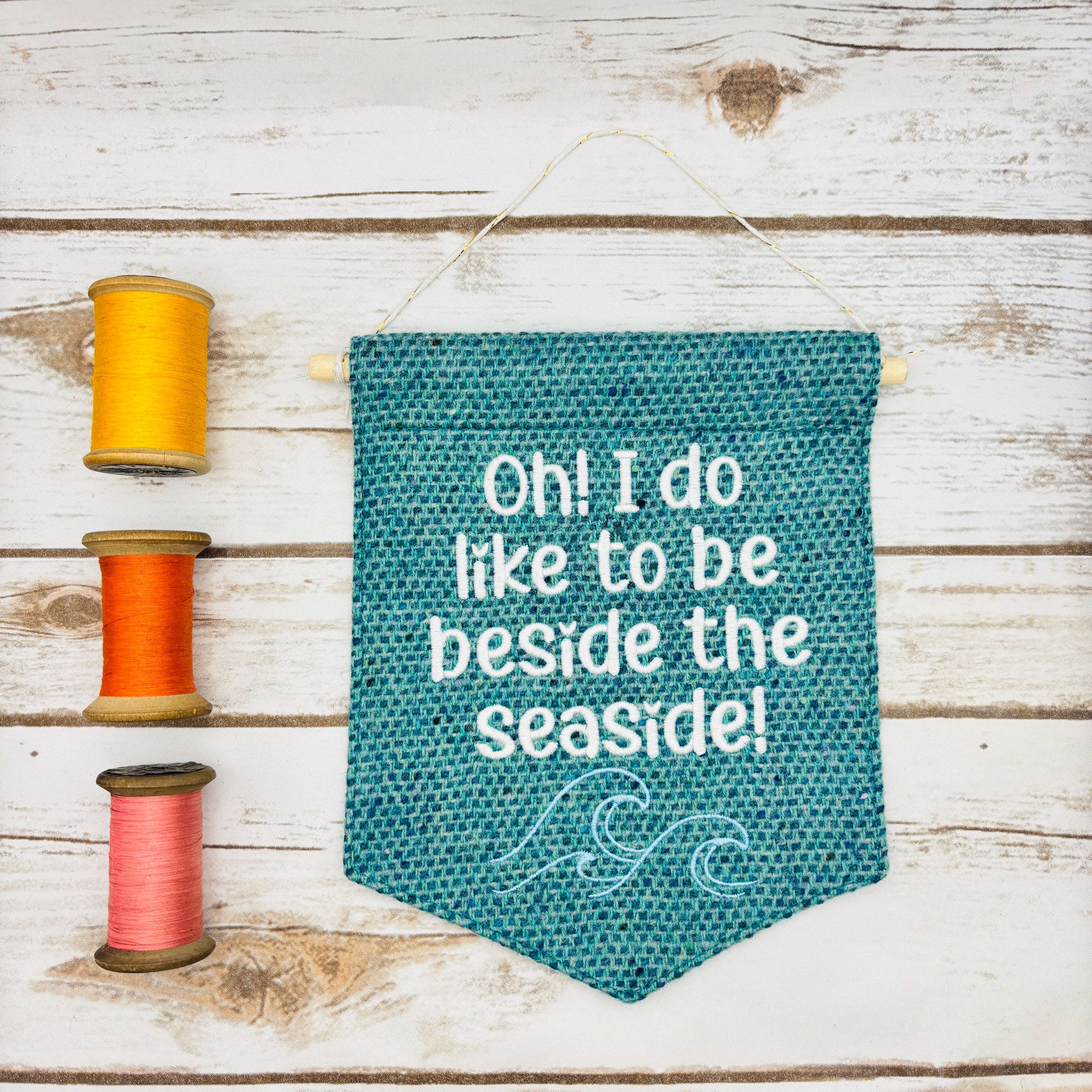 Oh! I do like to be beside the seaside! - Pennant Wall Hanging
