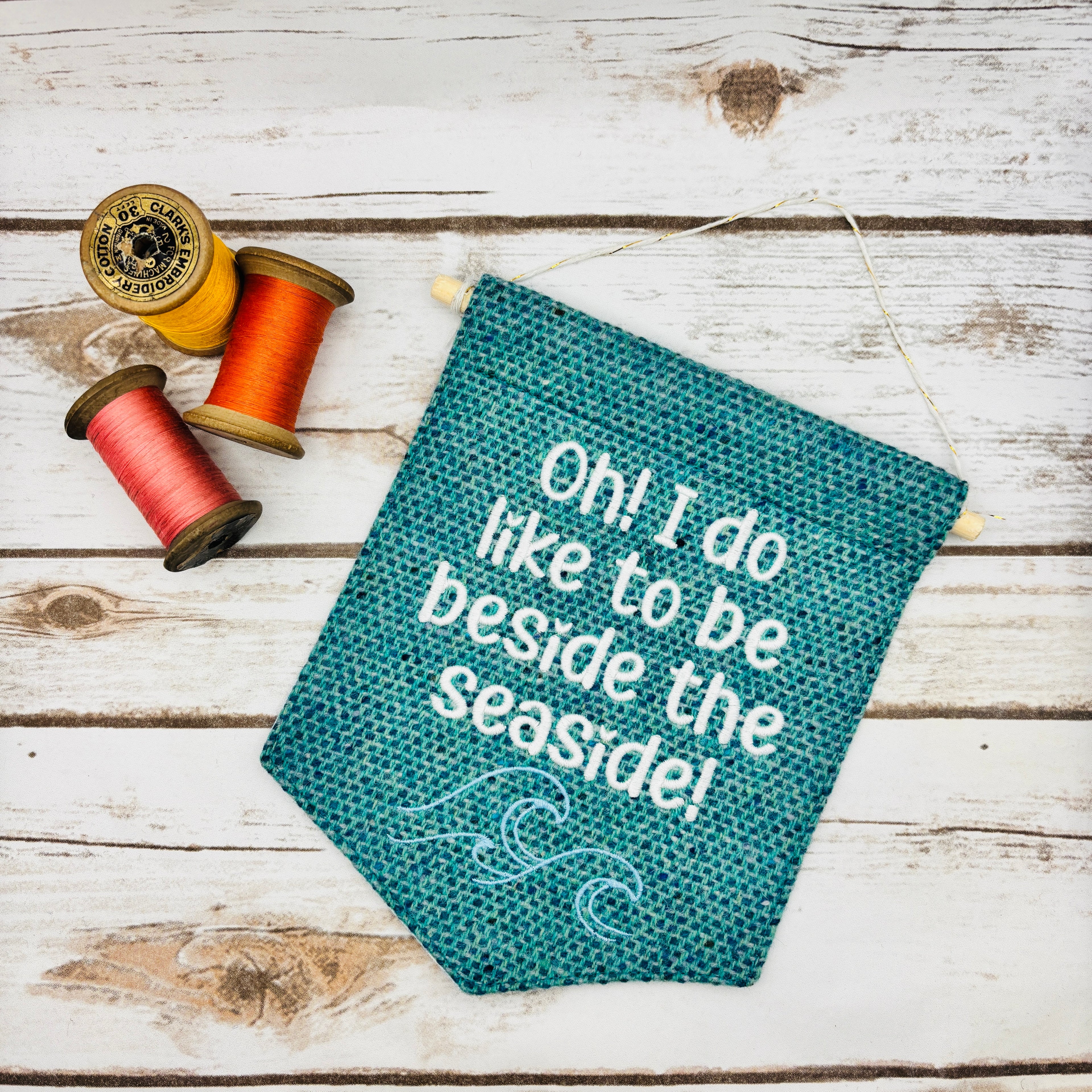 Oh! I do like to be beside the seaside! - Pennant Wall Hanging
