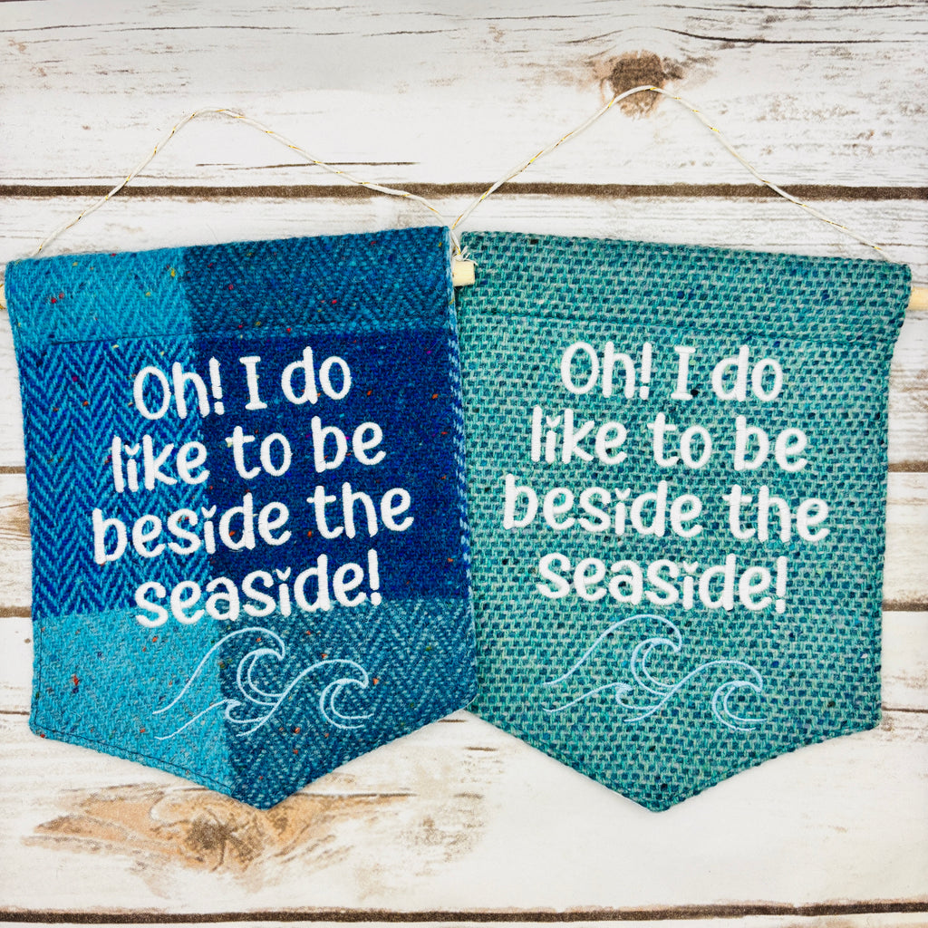 Oh! I do like to be beside the seaside! - Pennant Wall Hanging