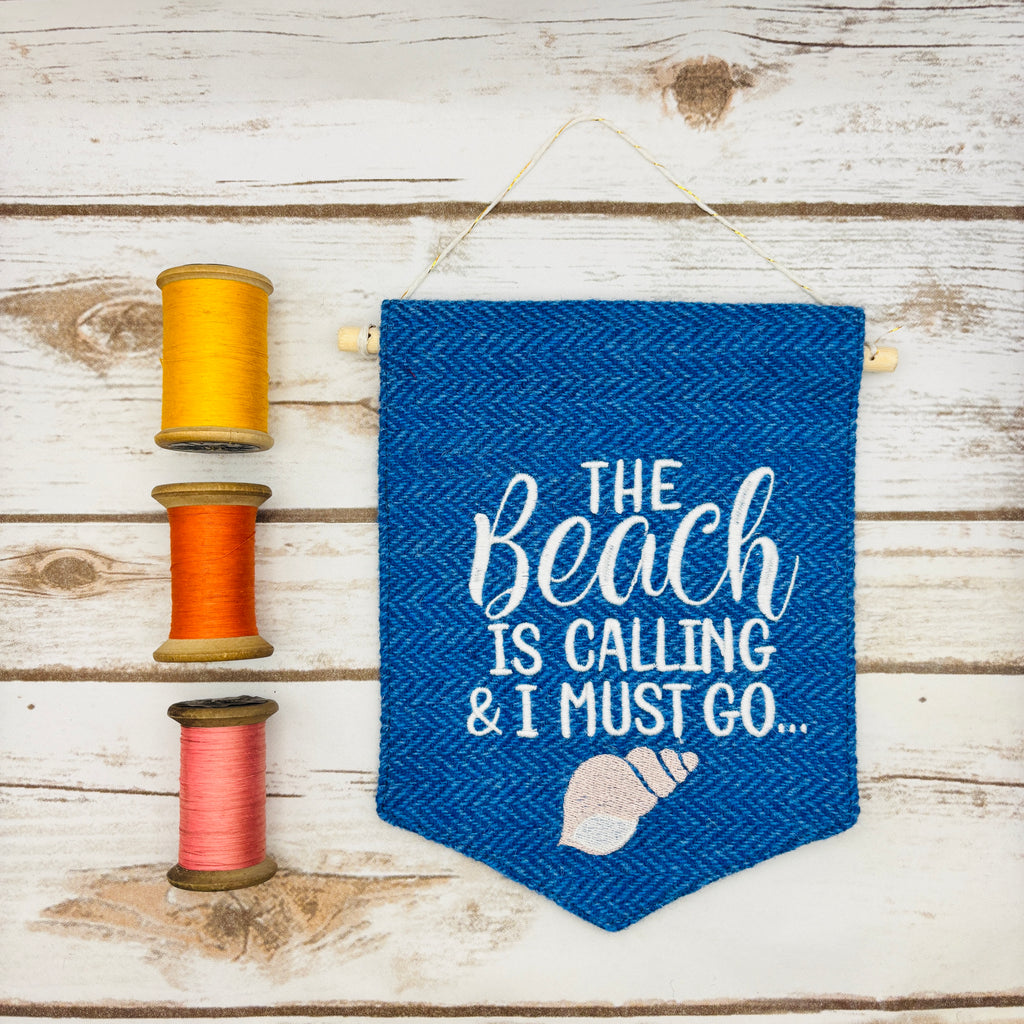 The Beach is calling - Pennant Wall Hanging