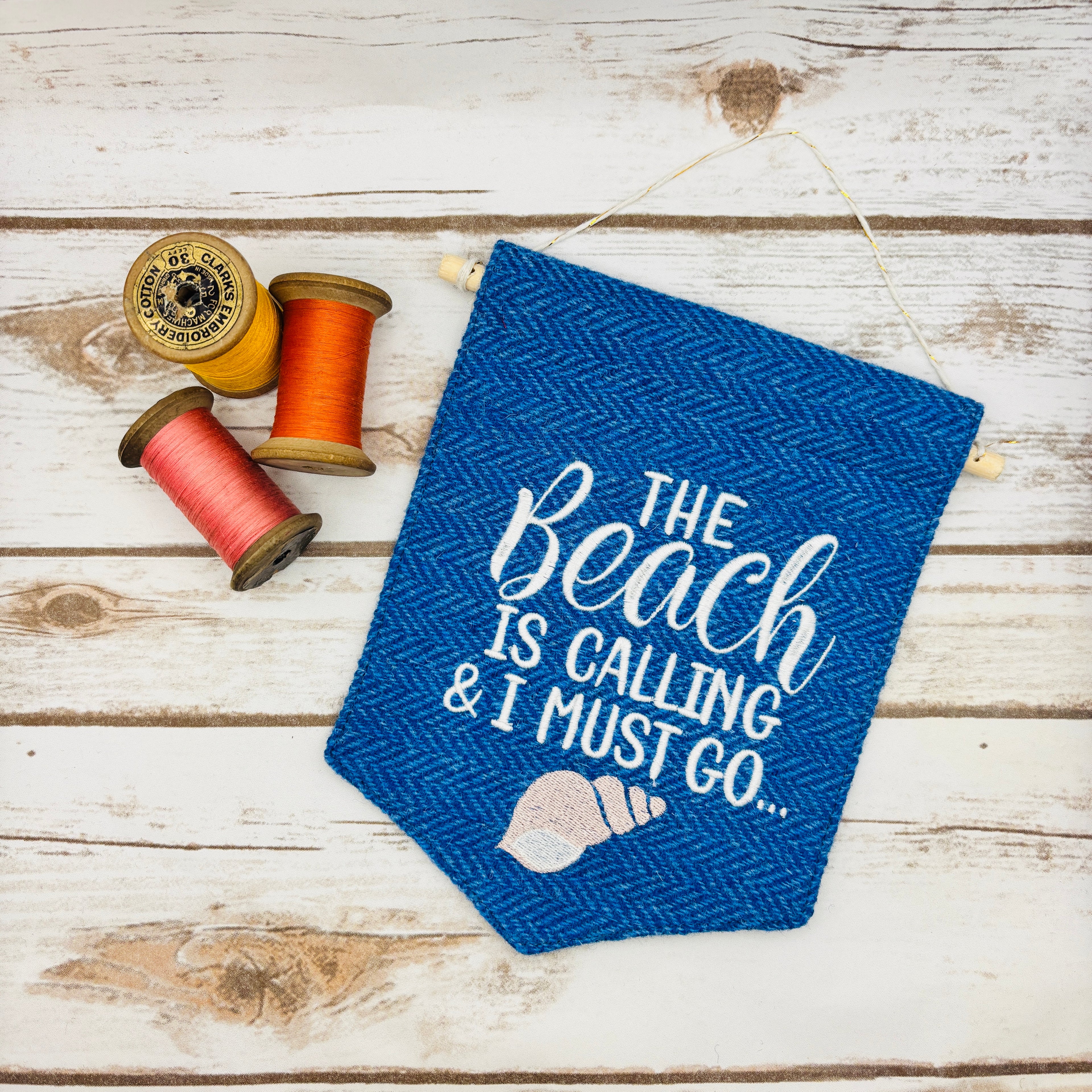 The Beach is calling - Pennant Wall Hanging