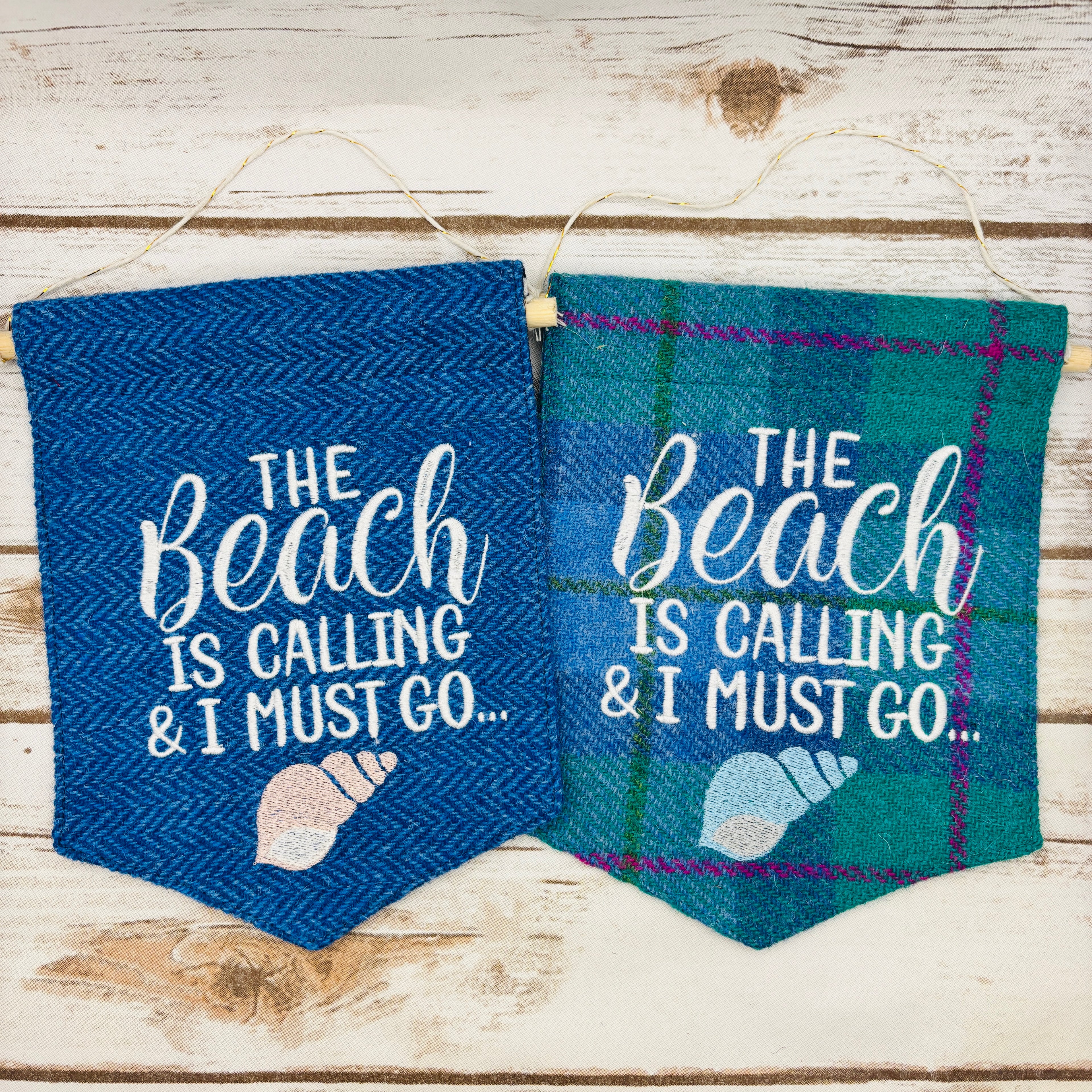 The Beach is calling - Pennant Wall Hanging