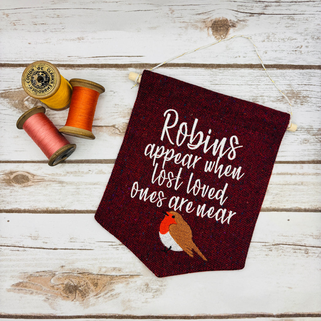 Robins Appear - Pennant Wall Hanging