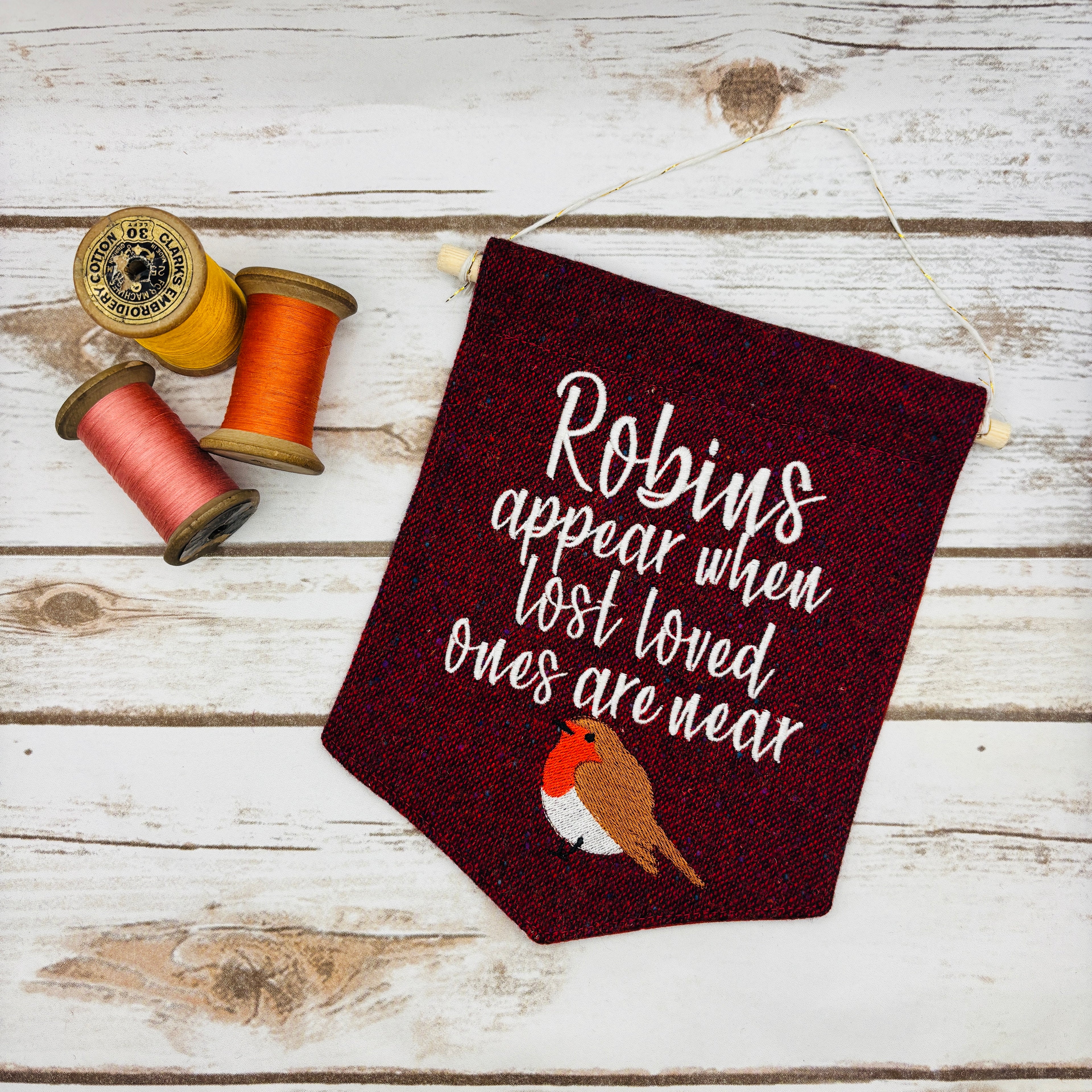Robins Appear - Pennant Wall Hanging