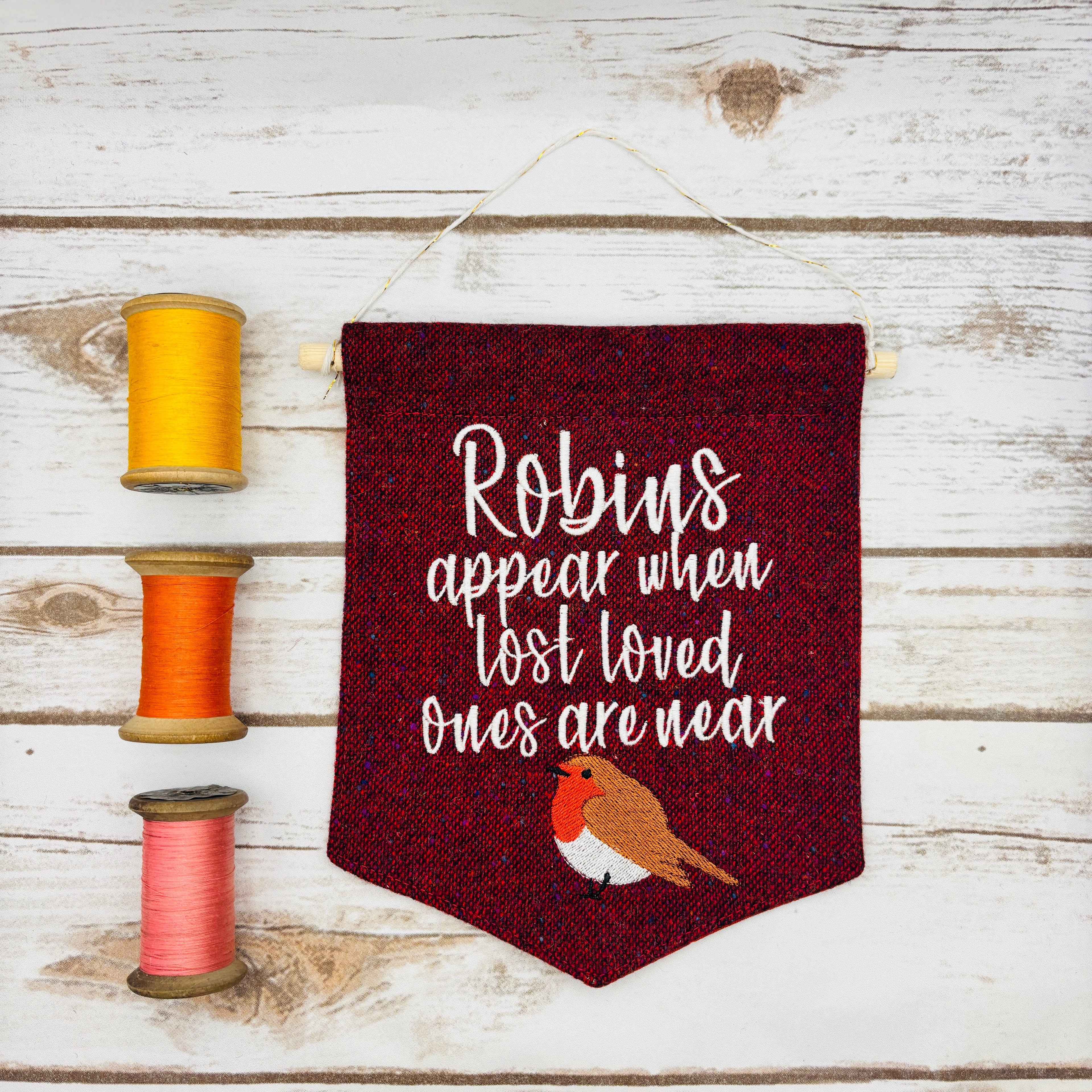 Robins Appear - Pennant Wall Hanging