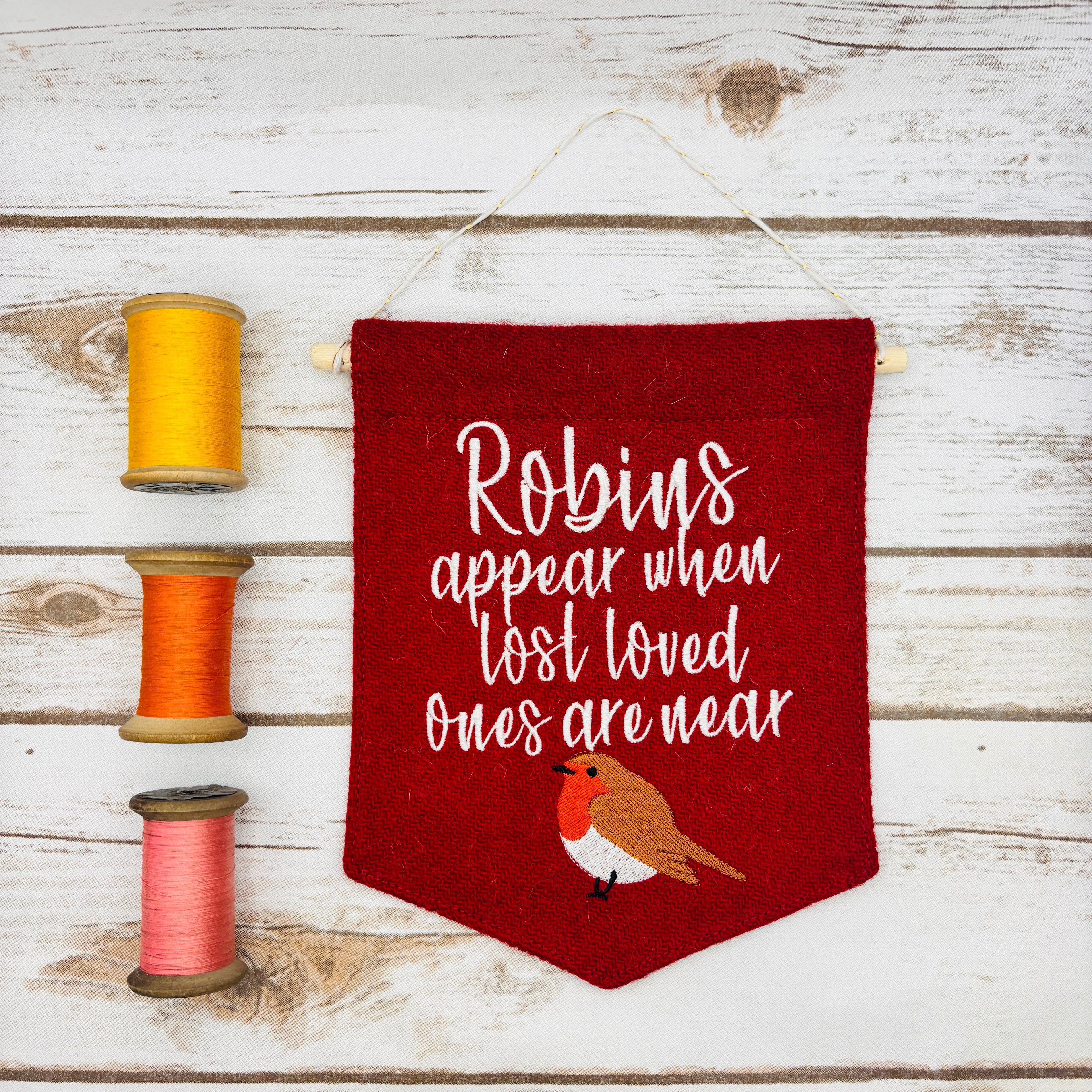 Robins Appear - Pennant Wall Hanging