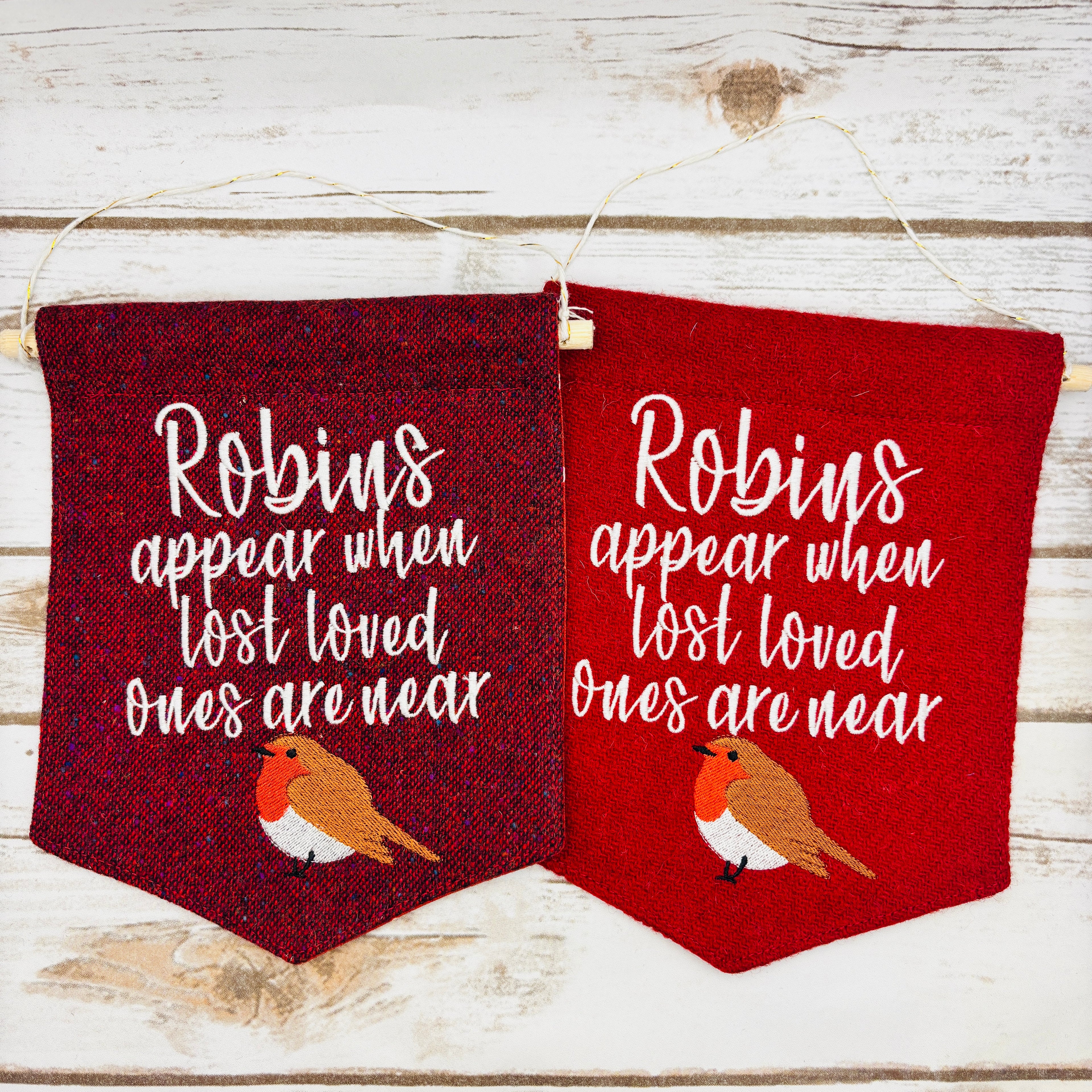 Robins Appear - Pennant Wall Hanging