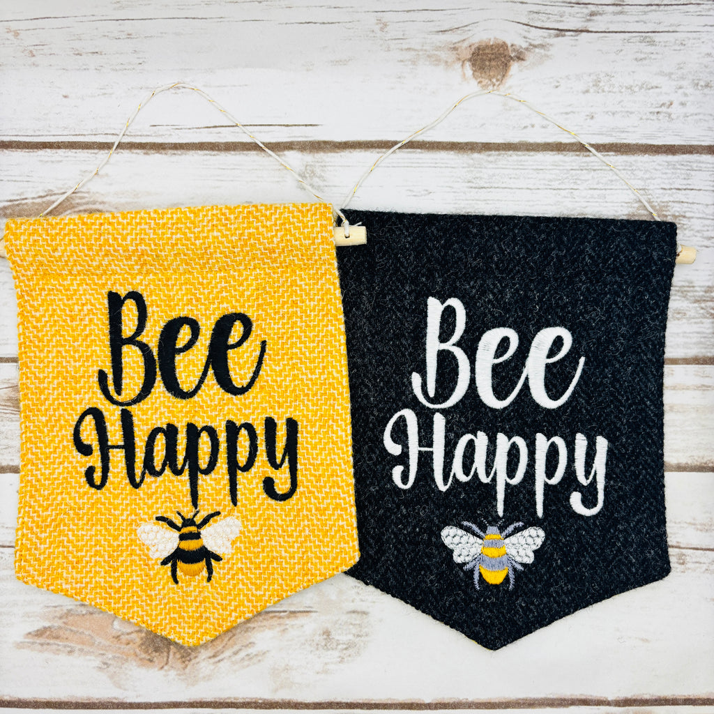 Bee Happy - Pennant Wall Hanging