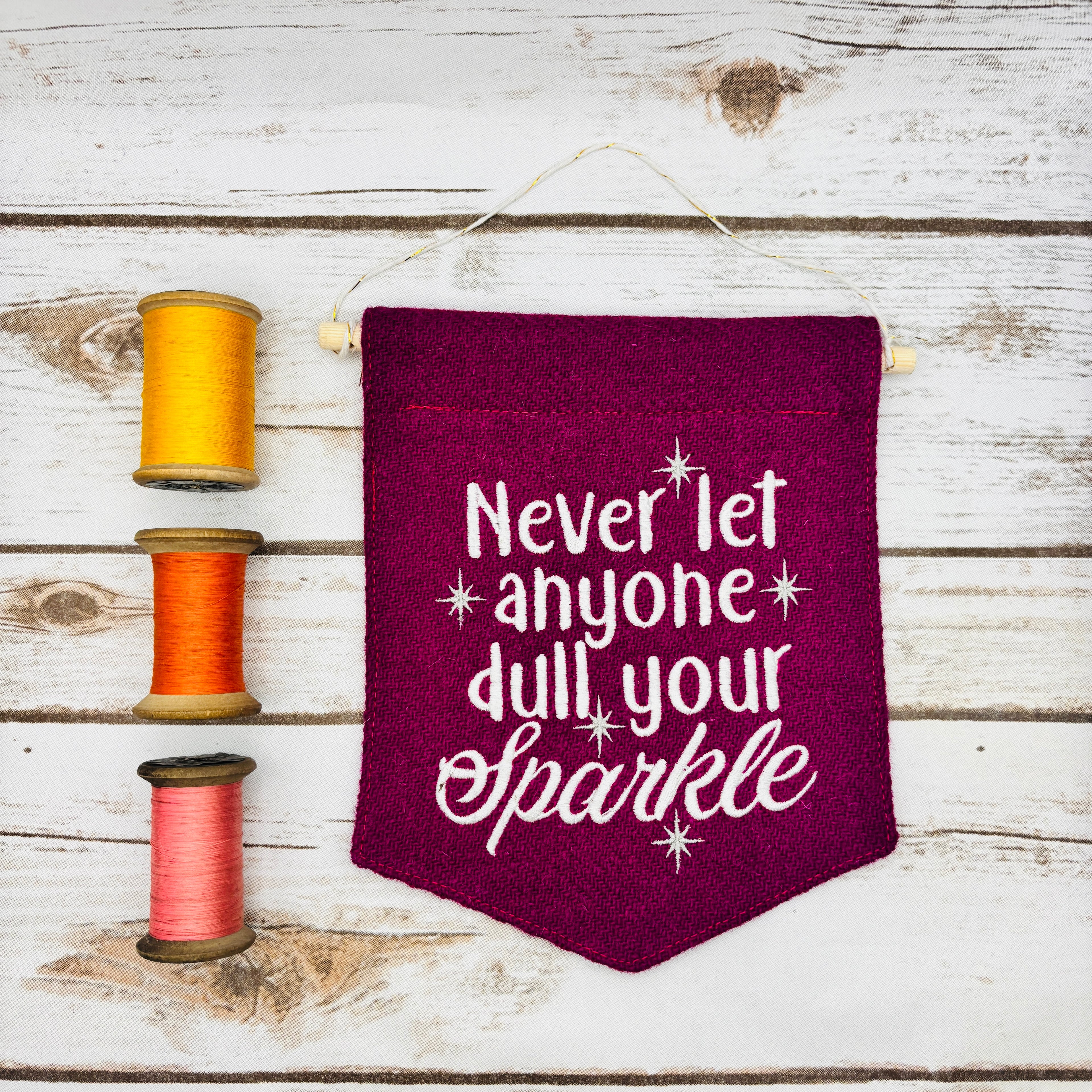 Never let anyone dull your sparkle - Pennant Wall Hanging