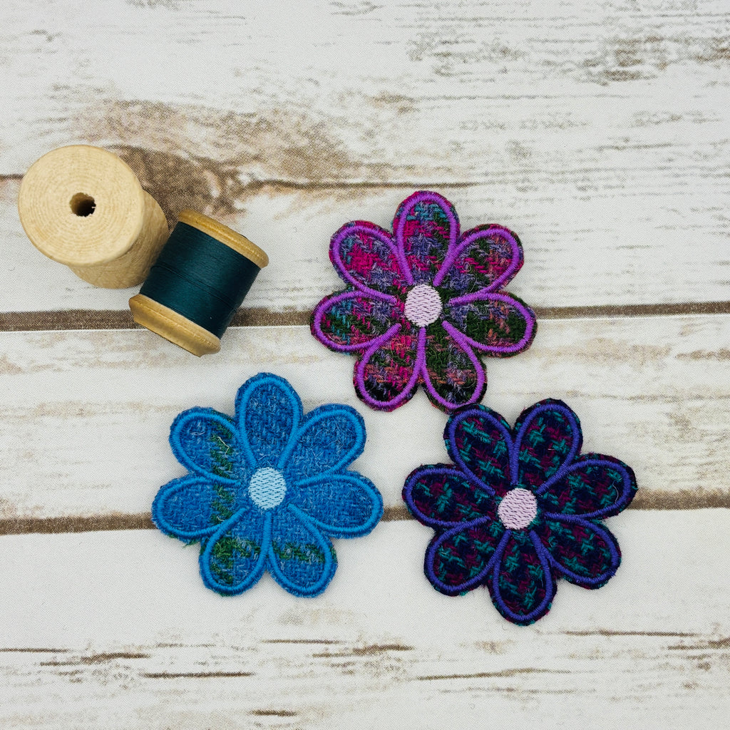 Flower - Harris Tweed Brooch