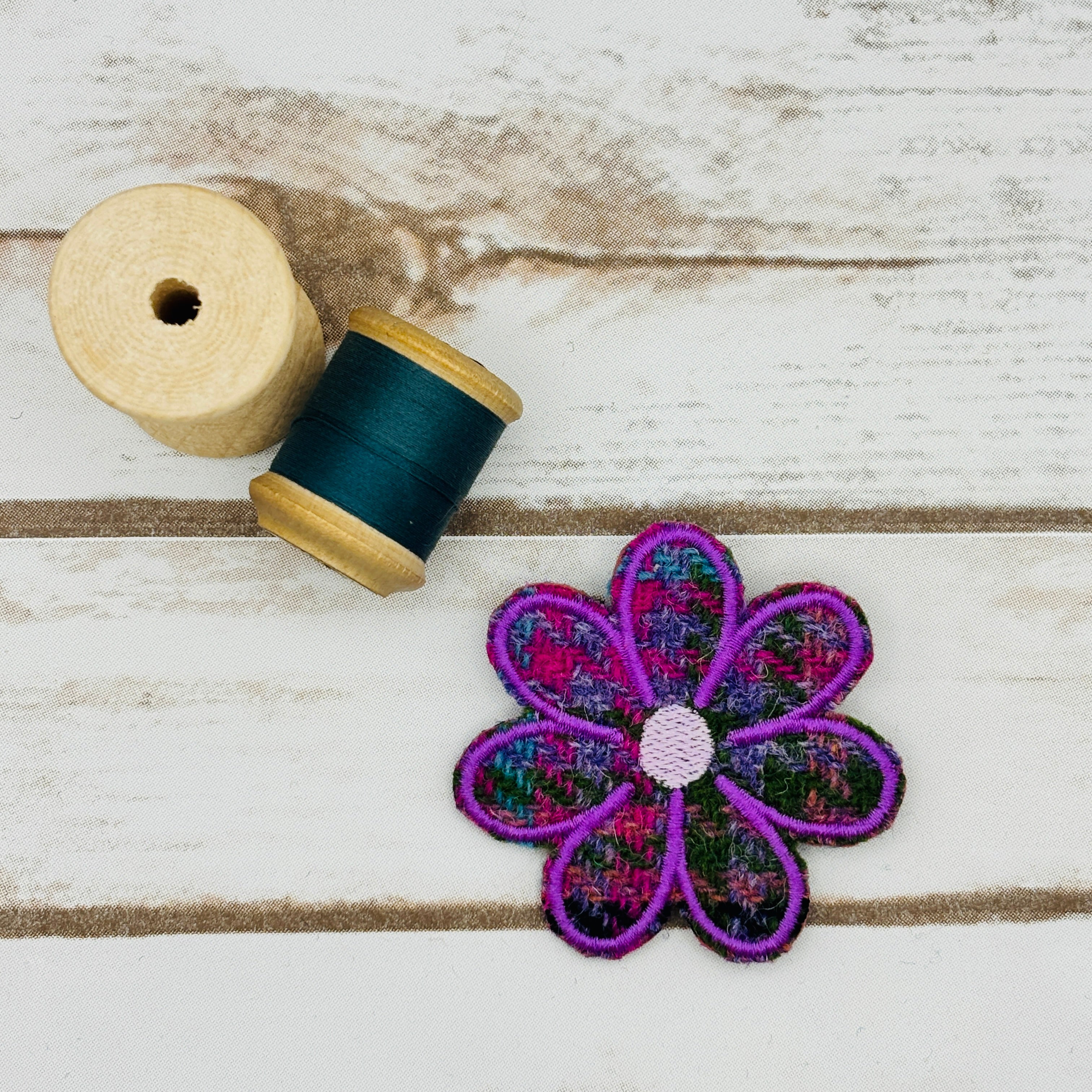 Flower - Harris Tweed Brooch