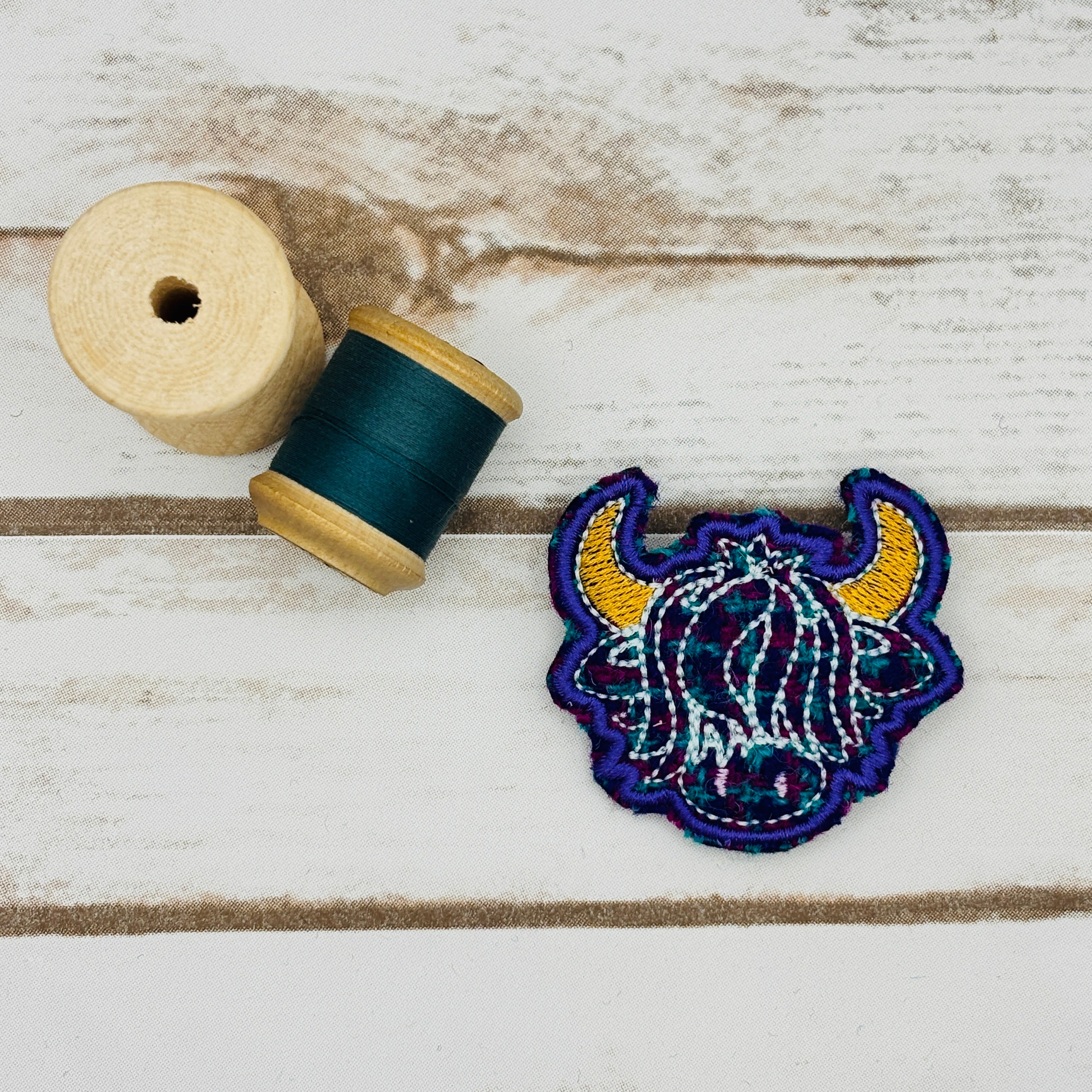 Highland Coo - Harris Tweed Brooch