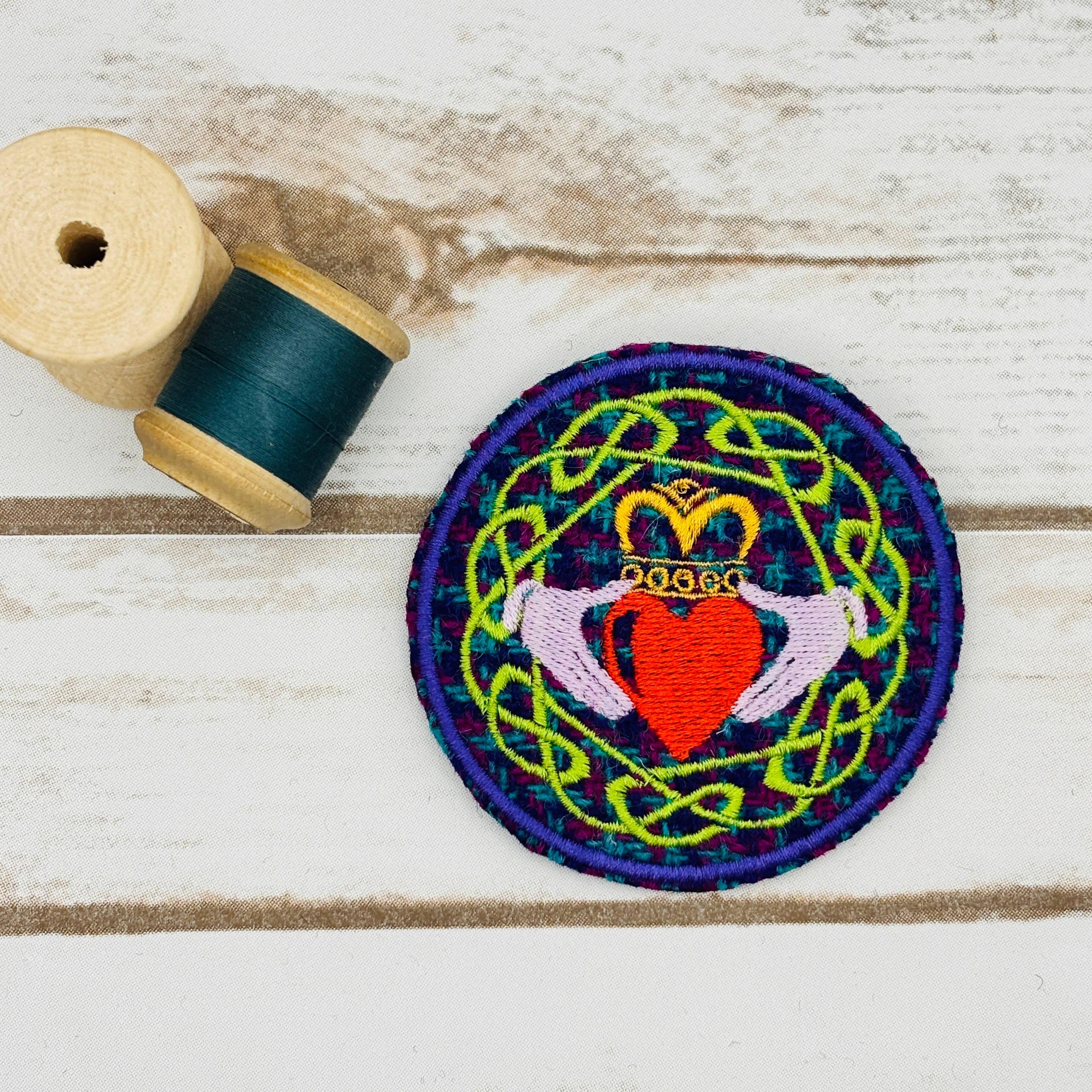 Claddagh - Harris Tweed Brooch