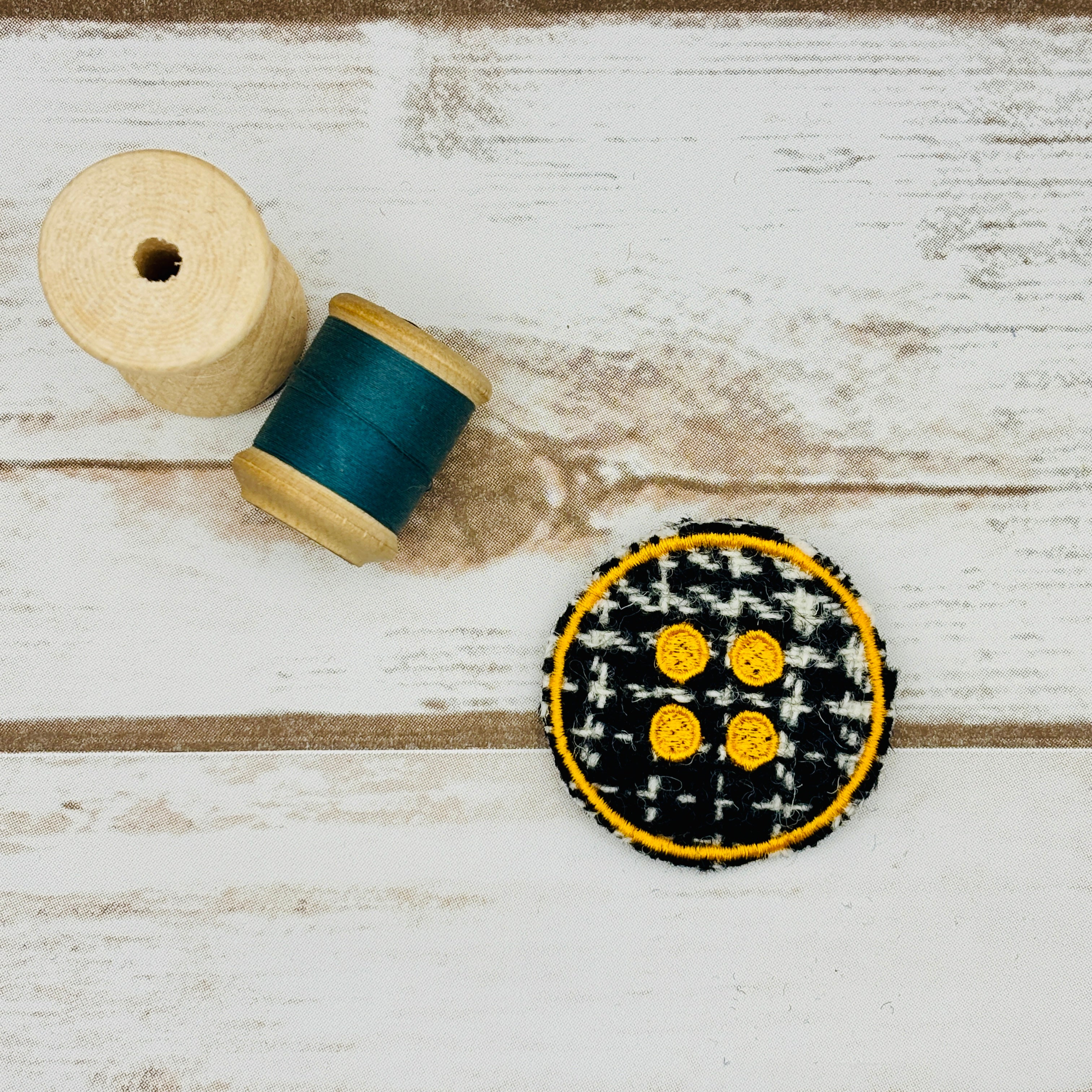 Buttons - Harris Tweed Brooch