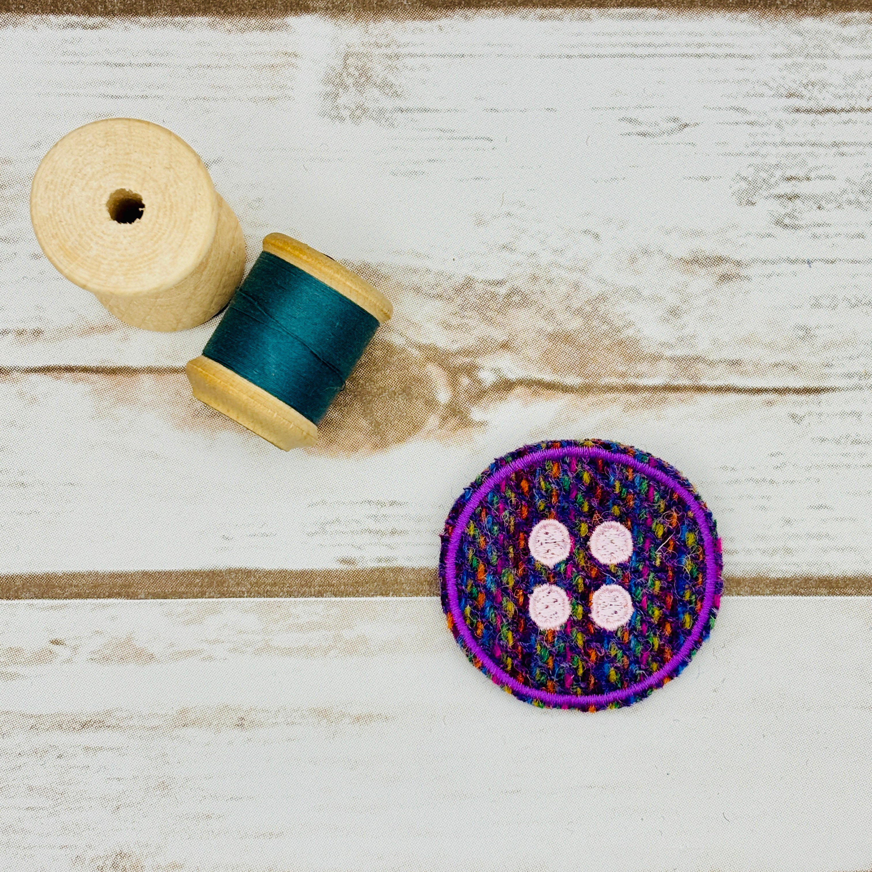 Buttons - Harris Tweed Brooch