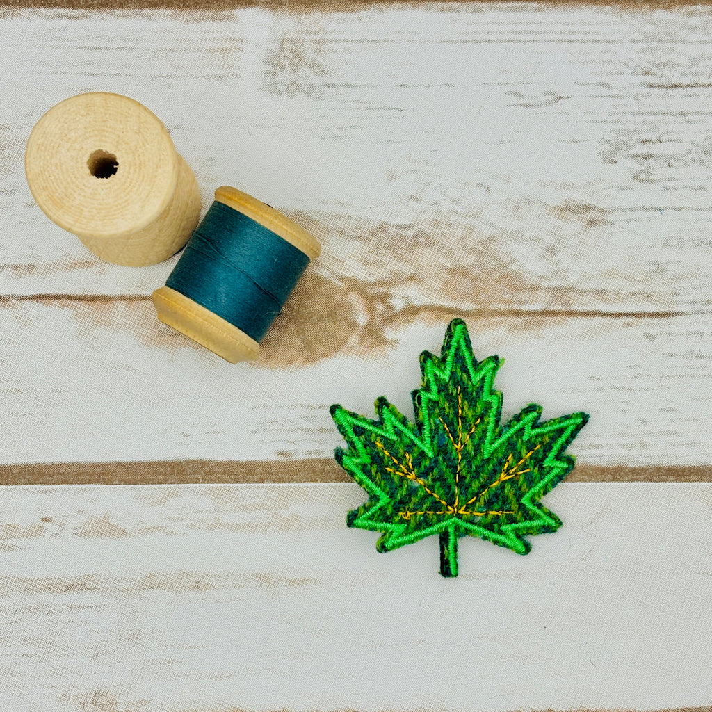 Maple Leaf - Harris Tweed Brooch
