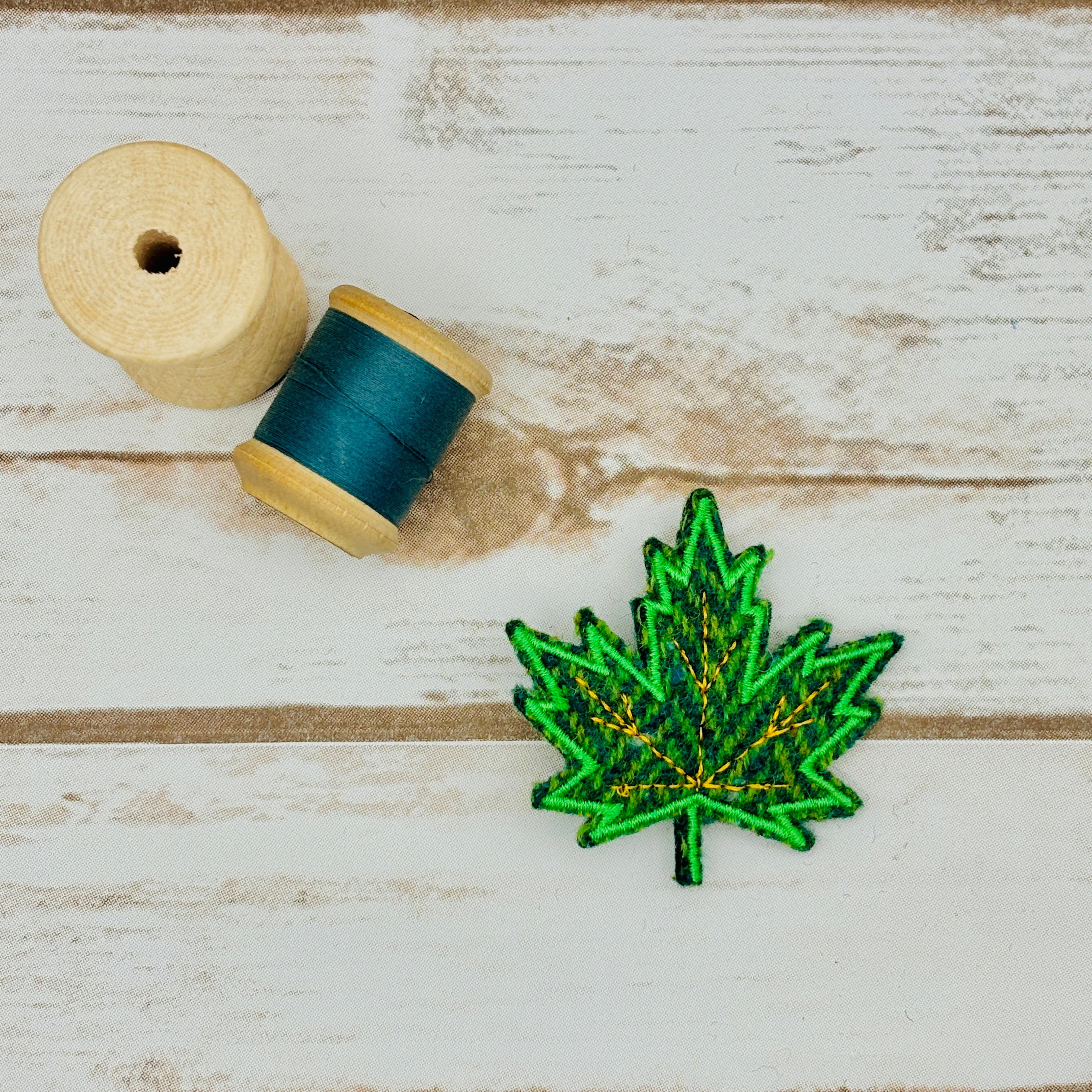 Maple Leaf - Harris Tweed Brooch