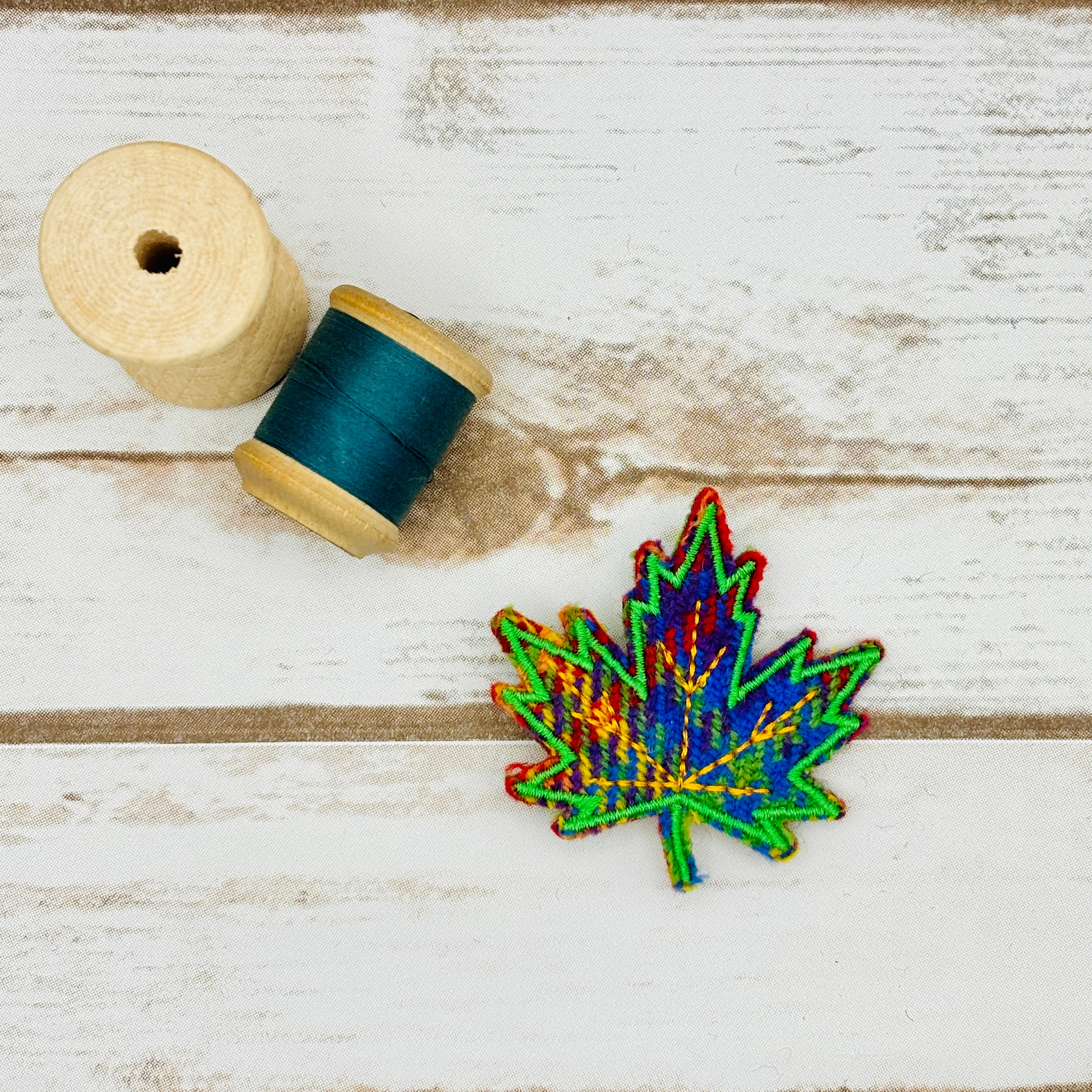 Maple Leaf - Harris Tweed Brooch