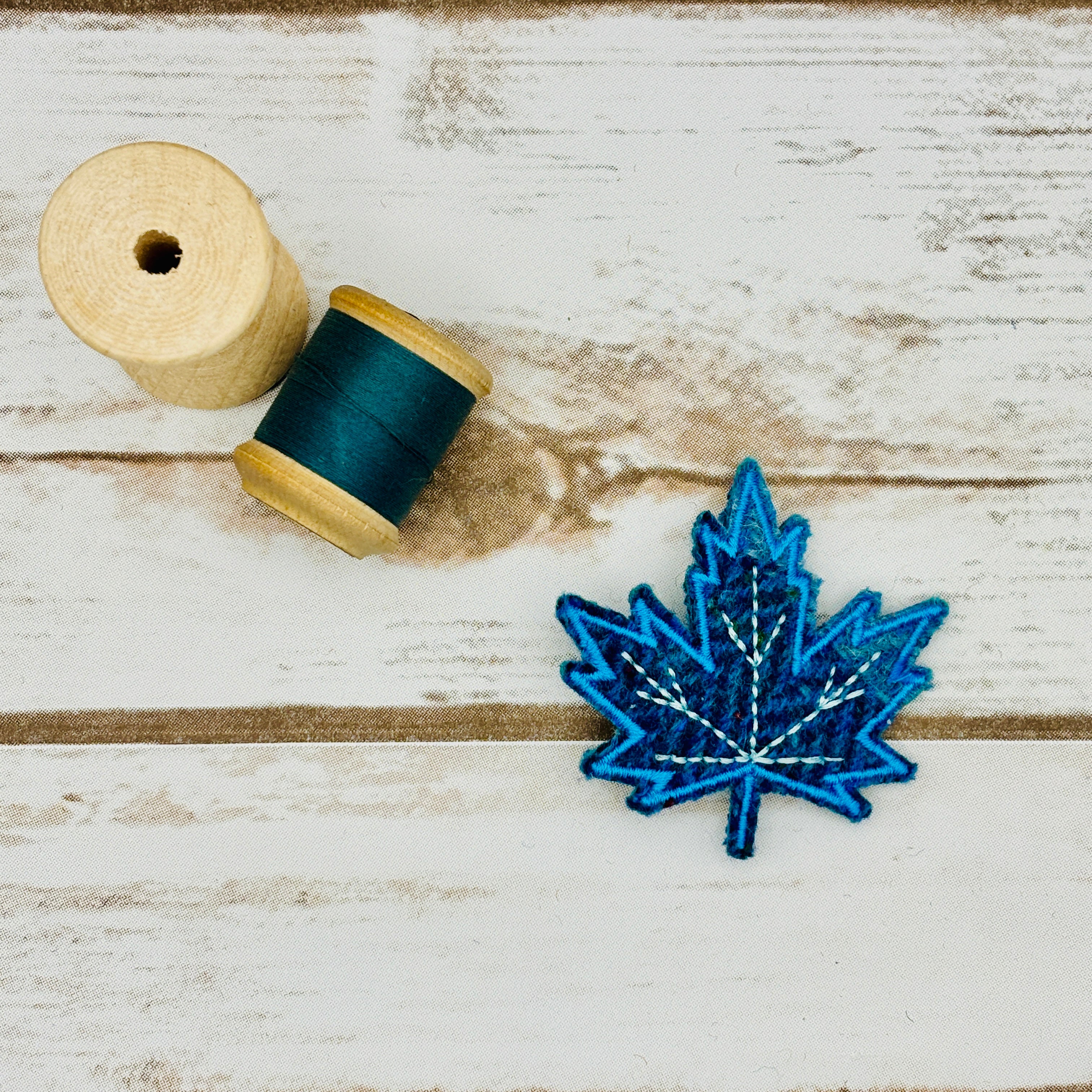 Maple Leaf - Harris Tweed Brooch