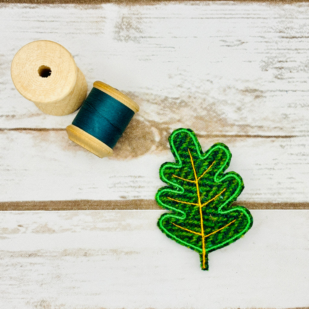 Oak Leaf - Harris Tweed Brooch